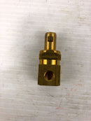 2-1/4" Long Brass 3-Way Welding Valve