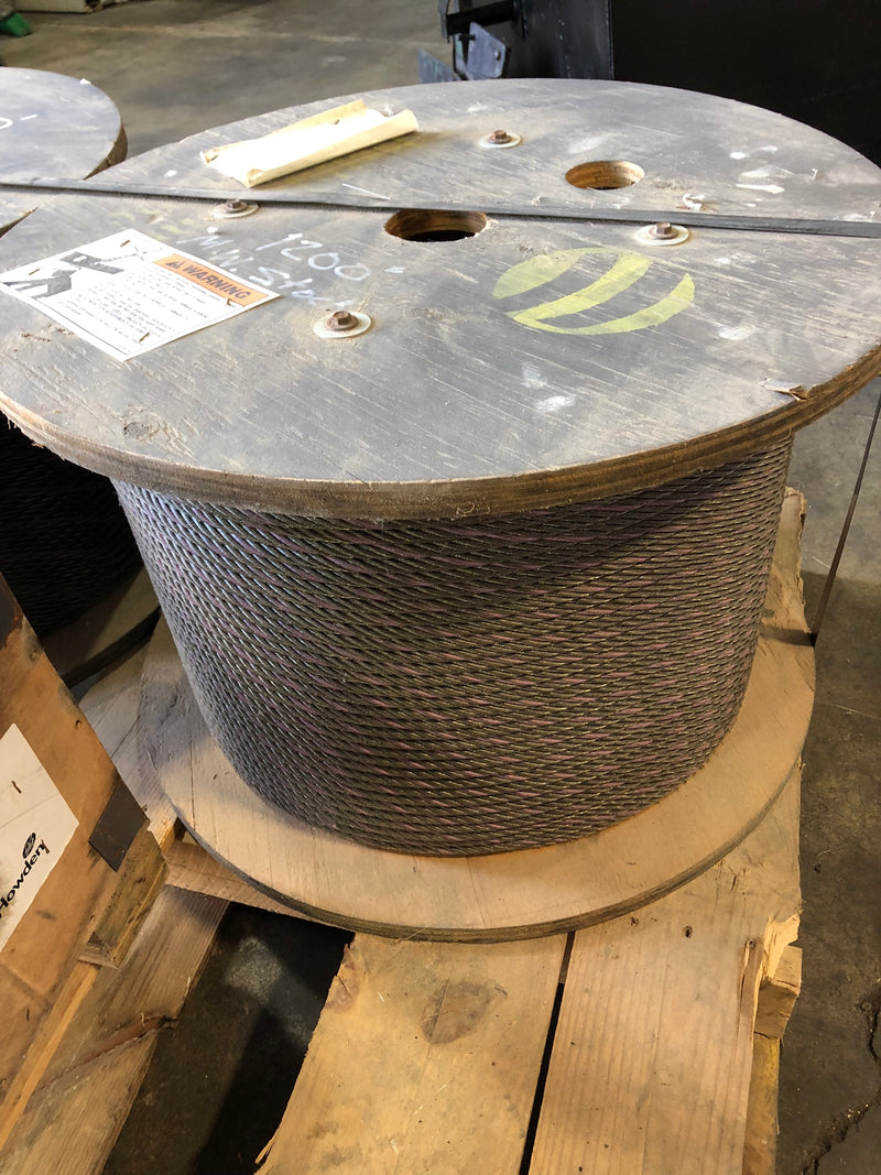 3/8" x 1200' Wire Cable Rope 6 Thread