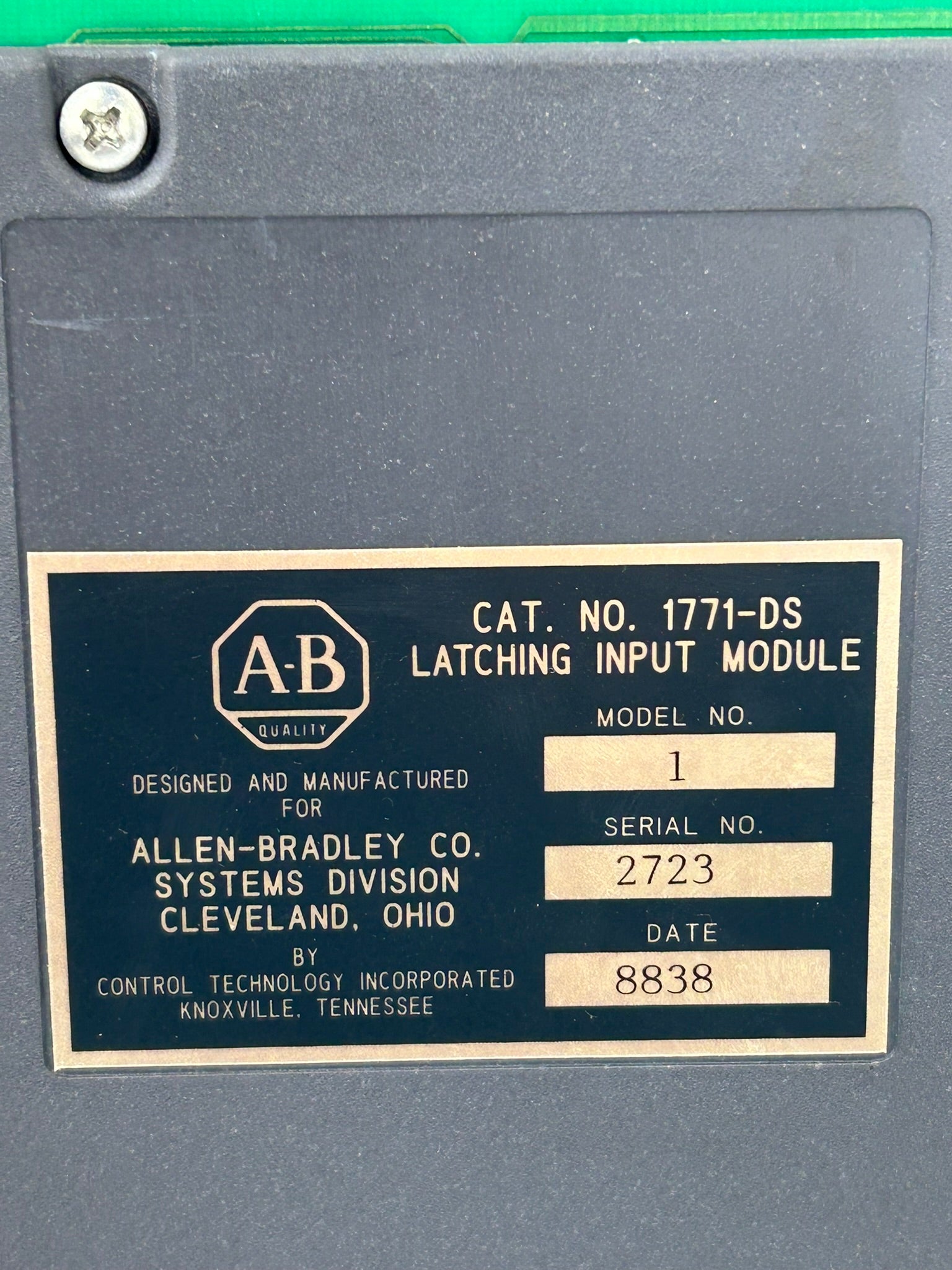 Allen-Bradley 1771-DS Latching Input Module Model 1