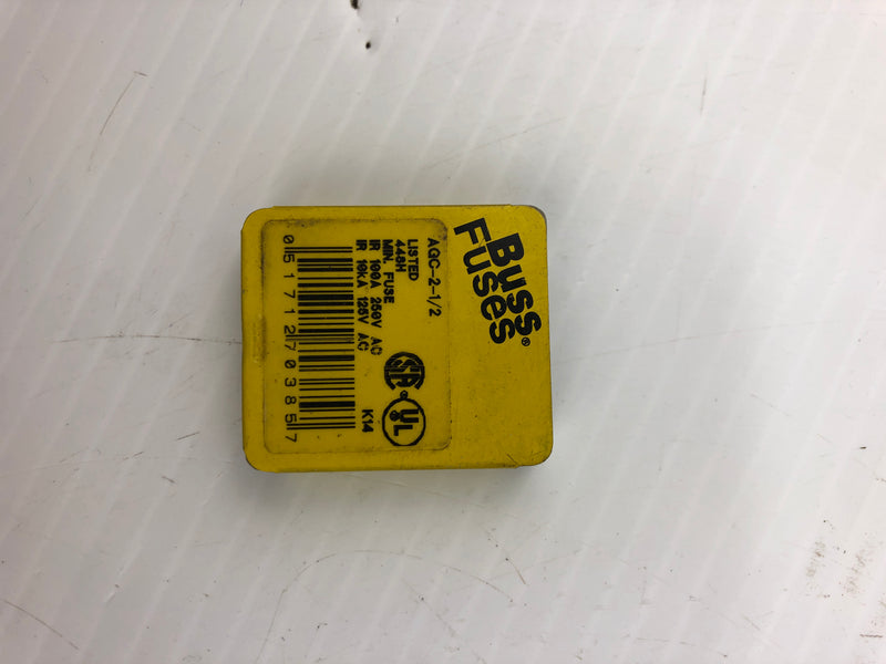 Buss Fuses AGC-2-1/2 Mini Fuse - Lot of 5