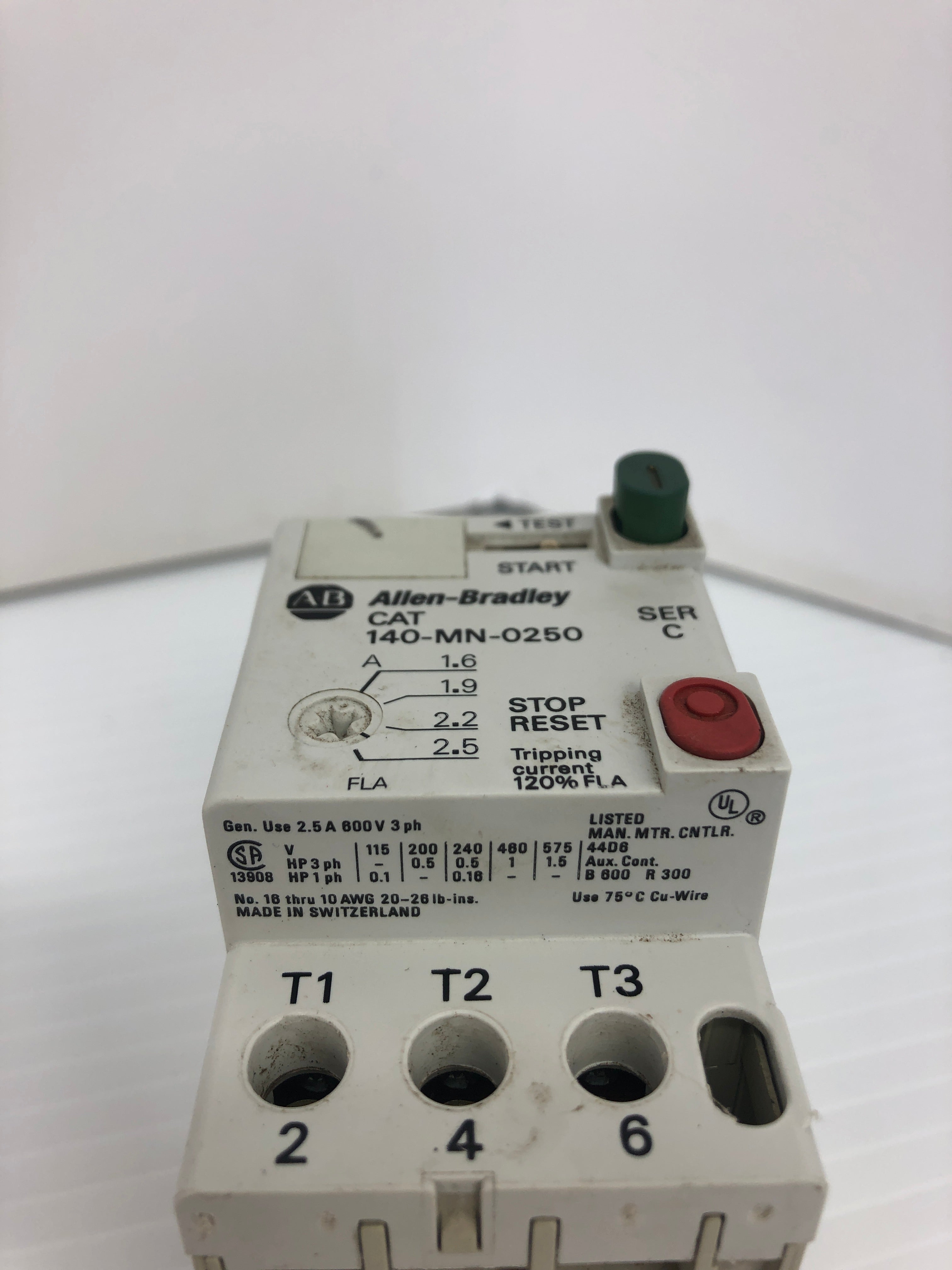 Allen-Bradley 140-MN-0250 Motor Starter Ser. C - Lot of 2