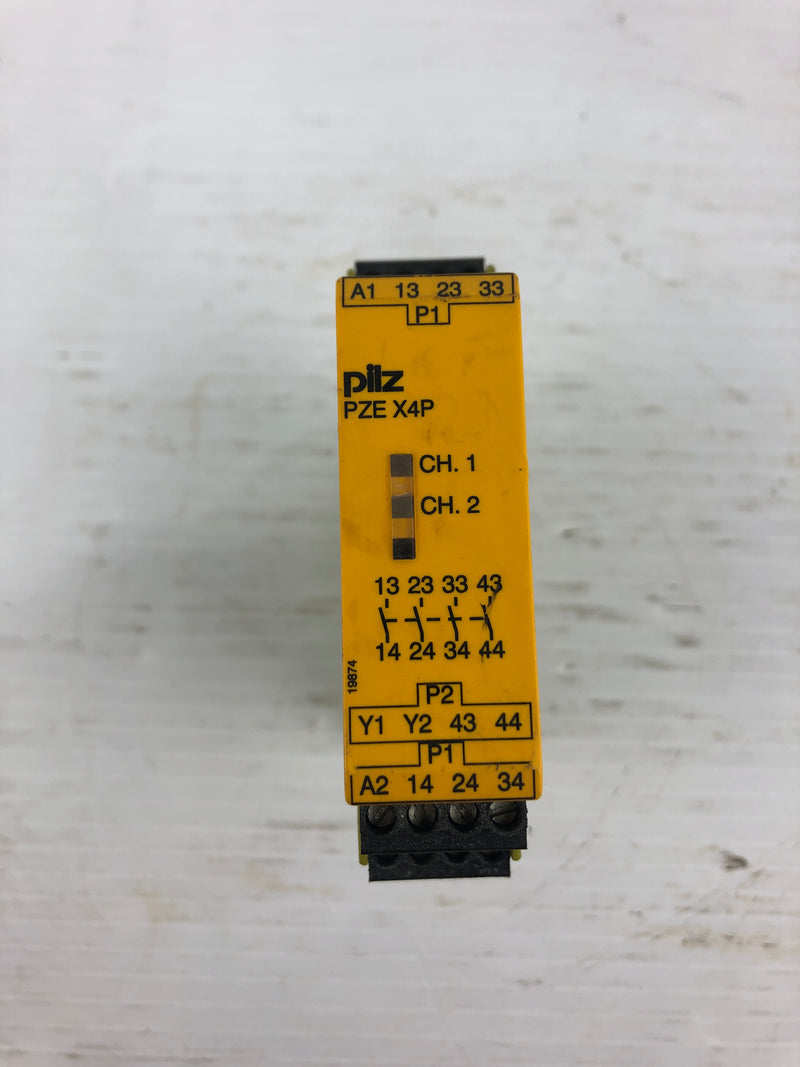 Pilz PZE X4P Safety Relay 24VDC 4n/o