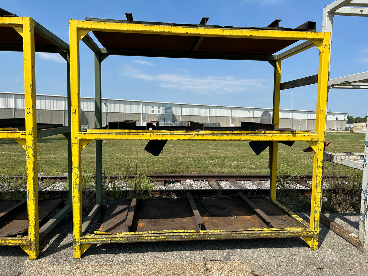 Heavy Duty Industrial Metal Bar Stock Storage Rack 106" L x 48" W x 93" H Yellow