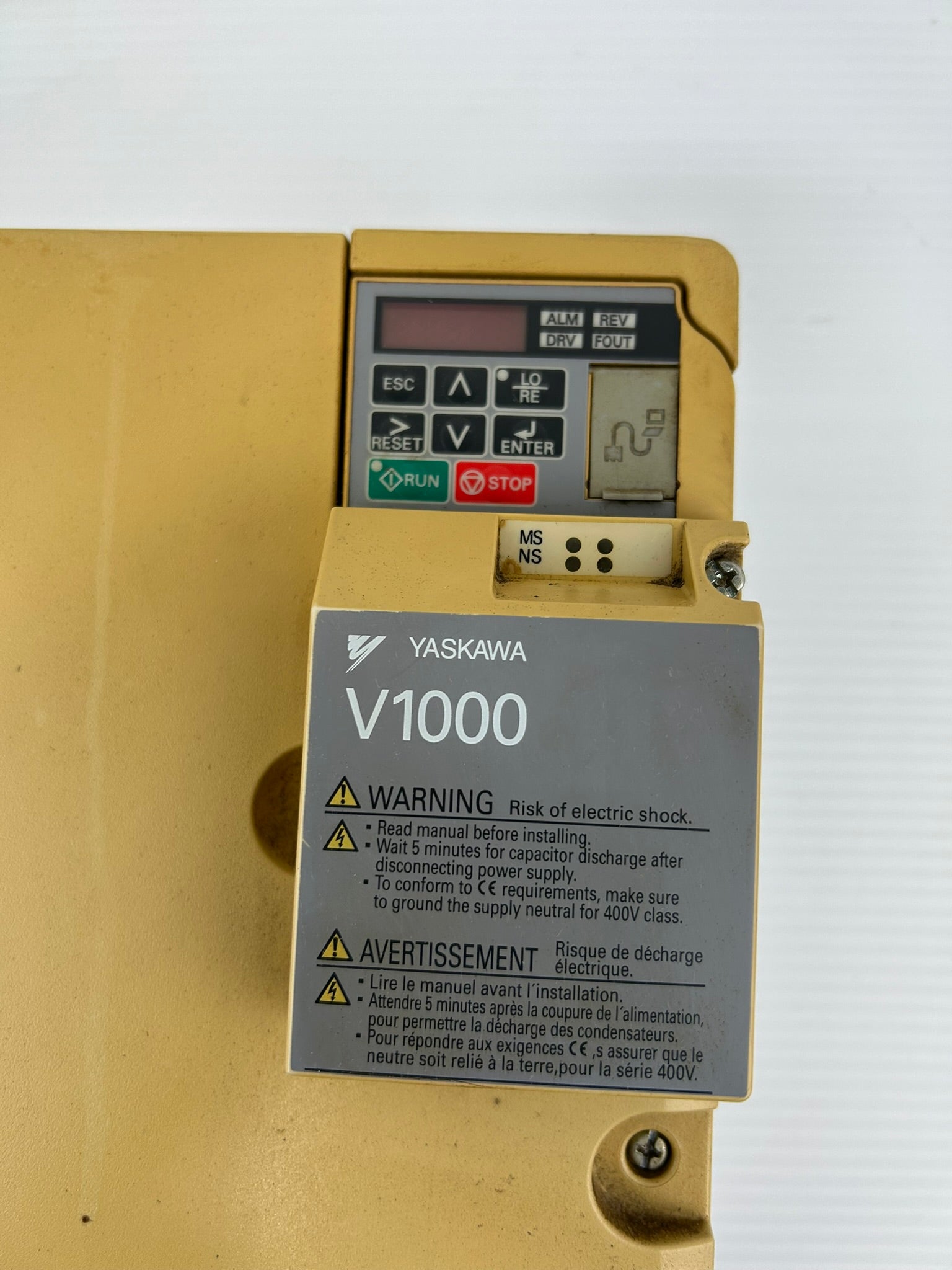 Yaskawa Electric CIMR-VU4A0031FAA 3PH AC Drive Rev A Type 1 Enclosure V1000