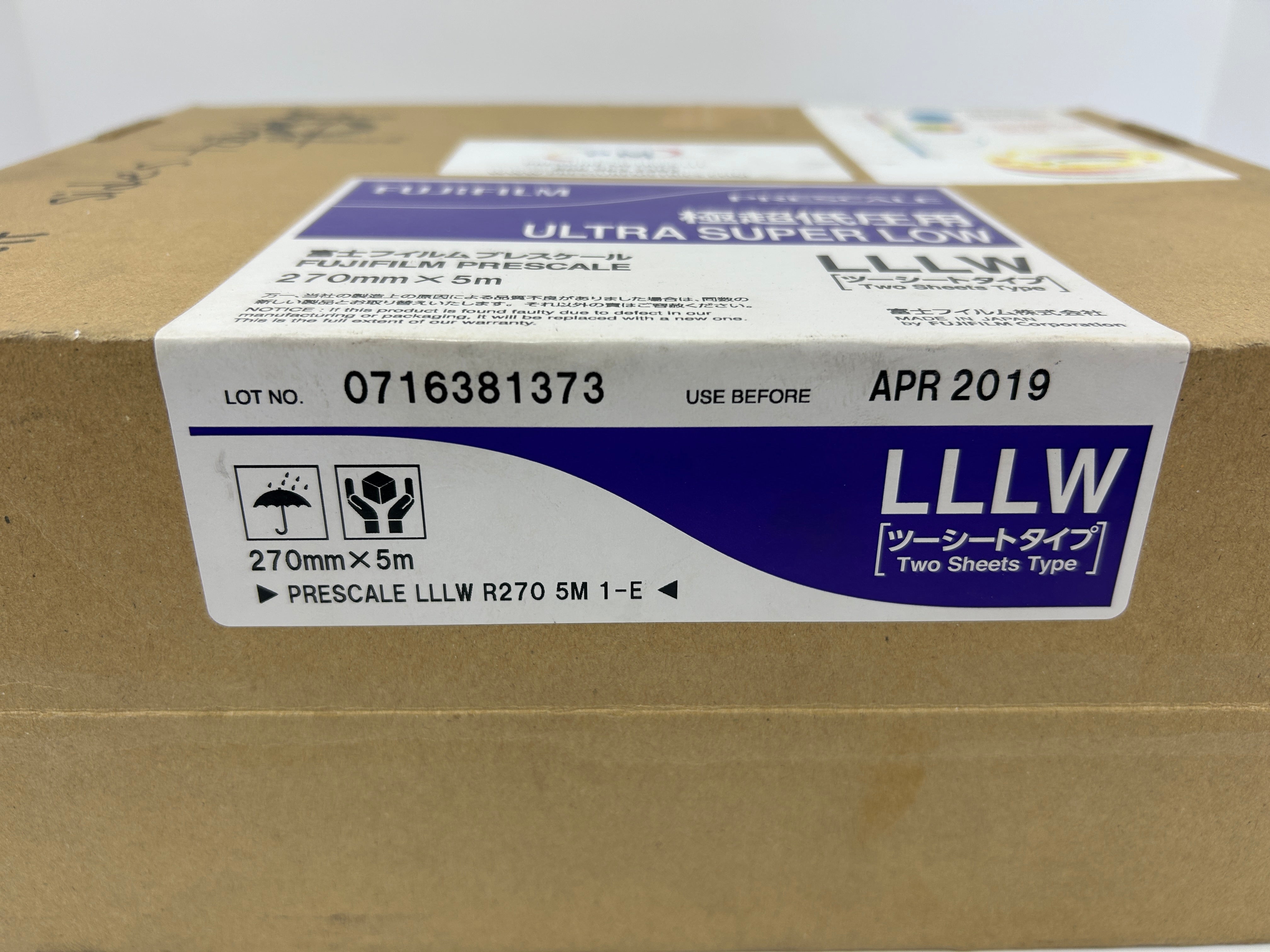 Fujifilm Prescale LLLW-R270-5M-1-E Ultra Super Low Film LLLW LLLW-R270-5M-1 4/19