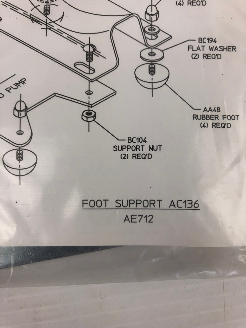 Gast AC136 Foot Support Kit AE712