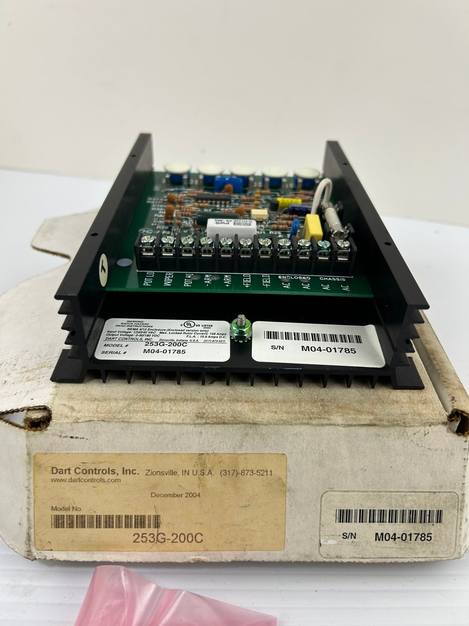 Dart Controls 253G-200C DC Motor Speed Controller Drive 90/180VDC 120/240VAC