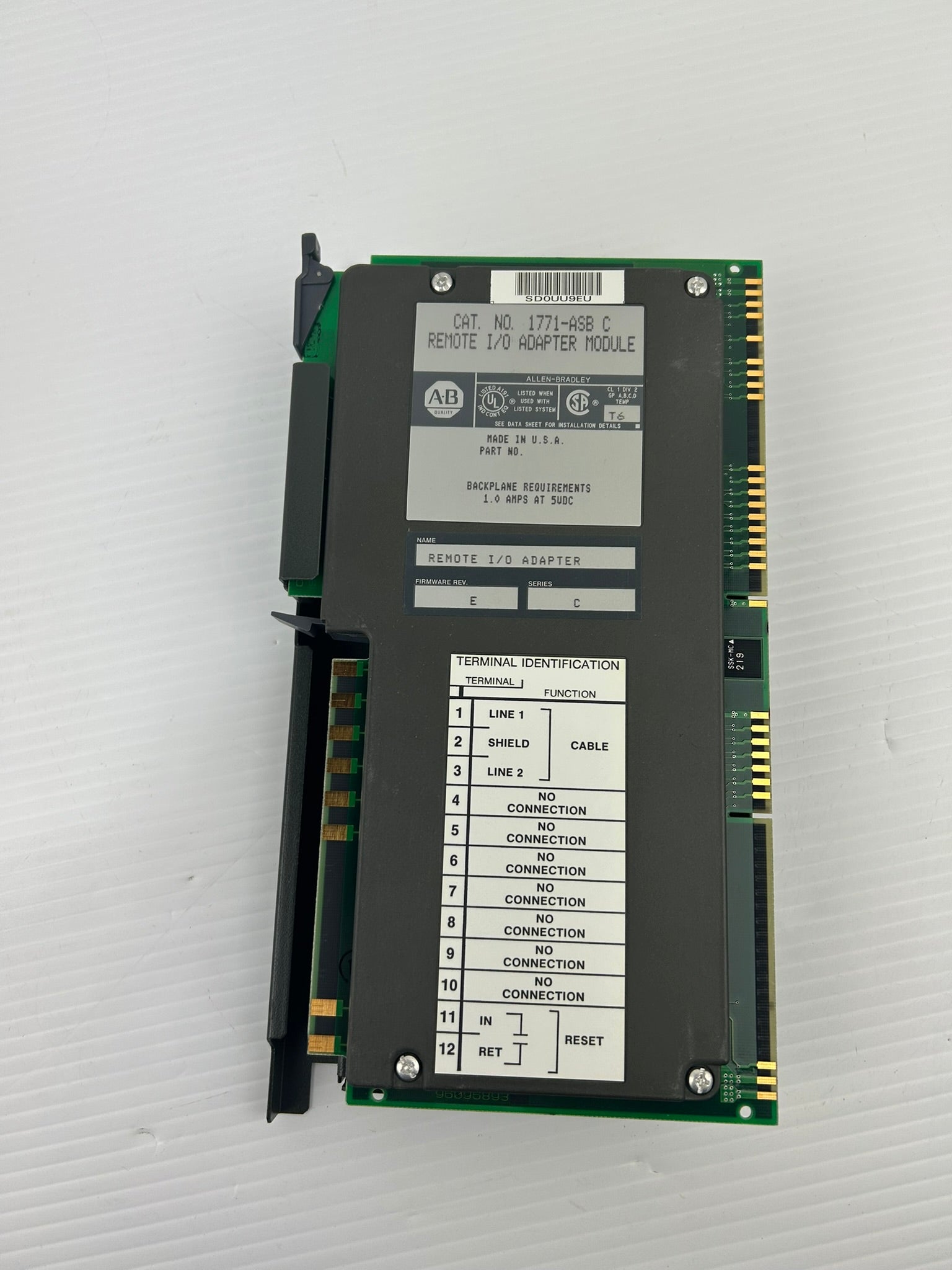 Allen-Bradley 1771-ASB Remote I/O Adapter Module Series C Rev E