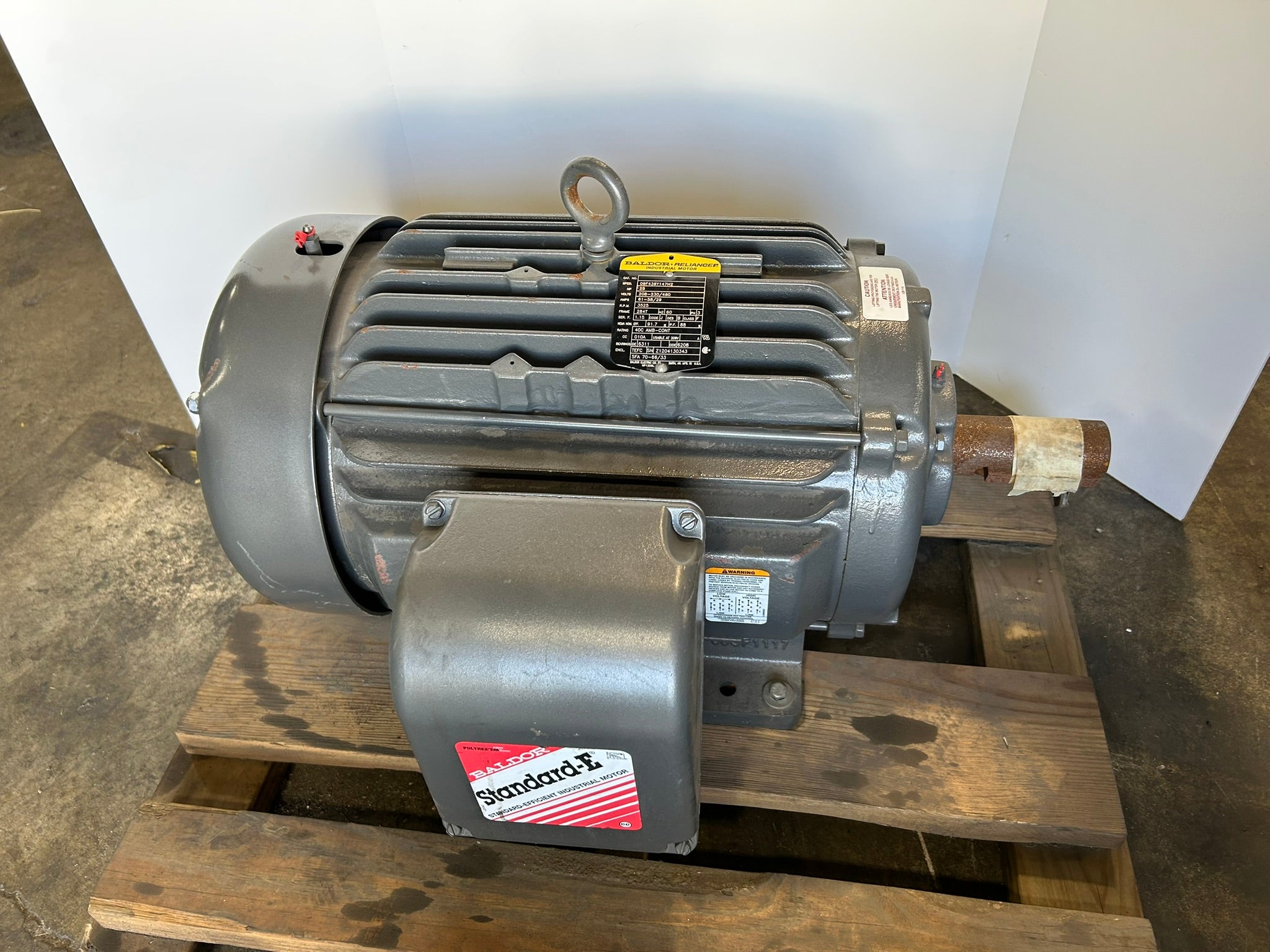 Baldor Reliance 09F436Y147H2 Industrial Motor HP 25 RPM 3525 Frame 284T PH 3