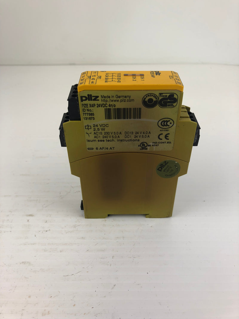 Pilz PZE X4P Safety Relay 24VDC 4n/o