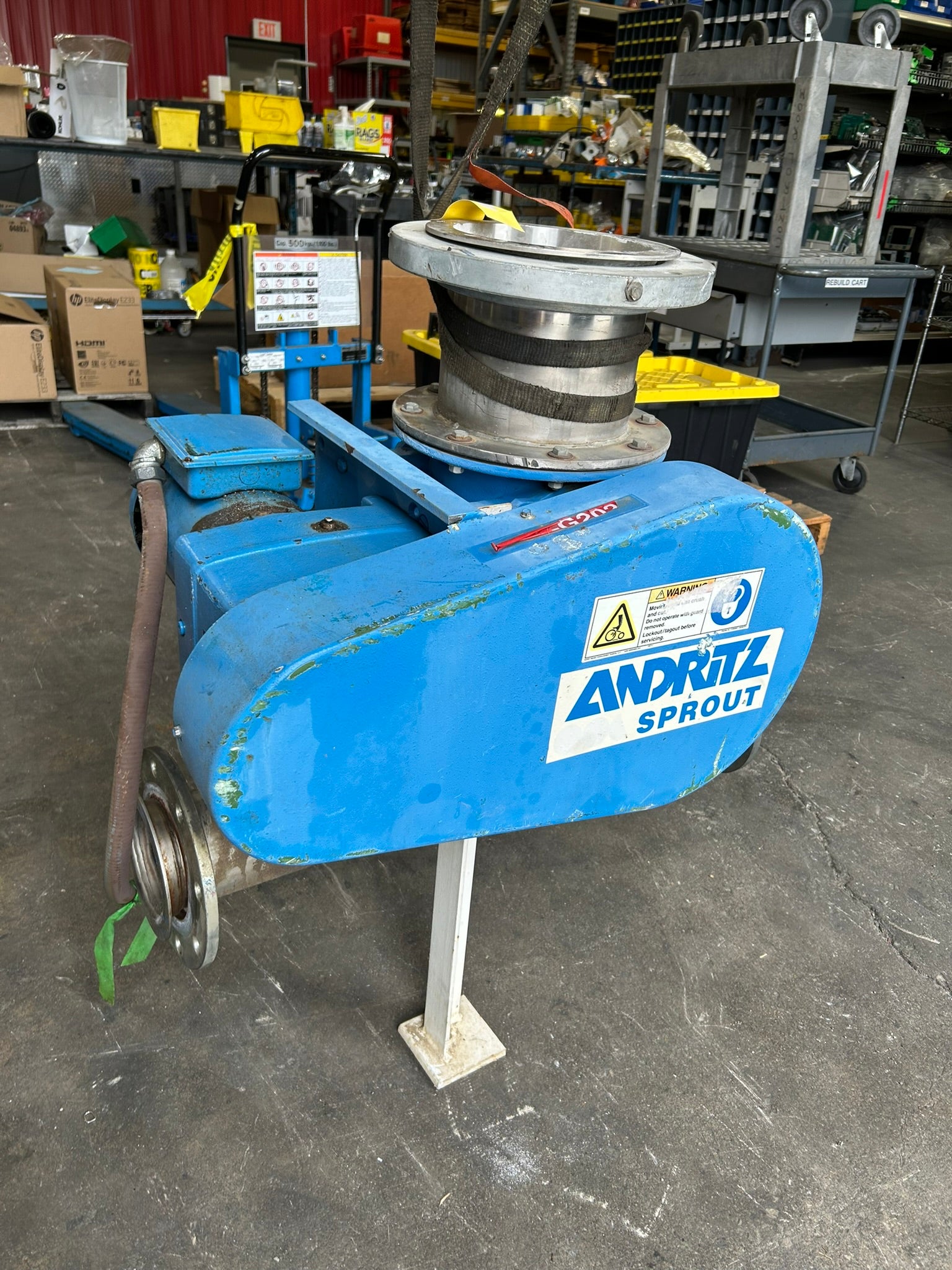 Andritz Sprout 10X8 STD Blower Rotary Airlock Valve w/ Gearbox & Motor 07-00059