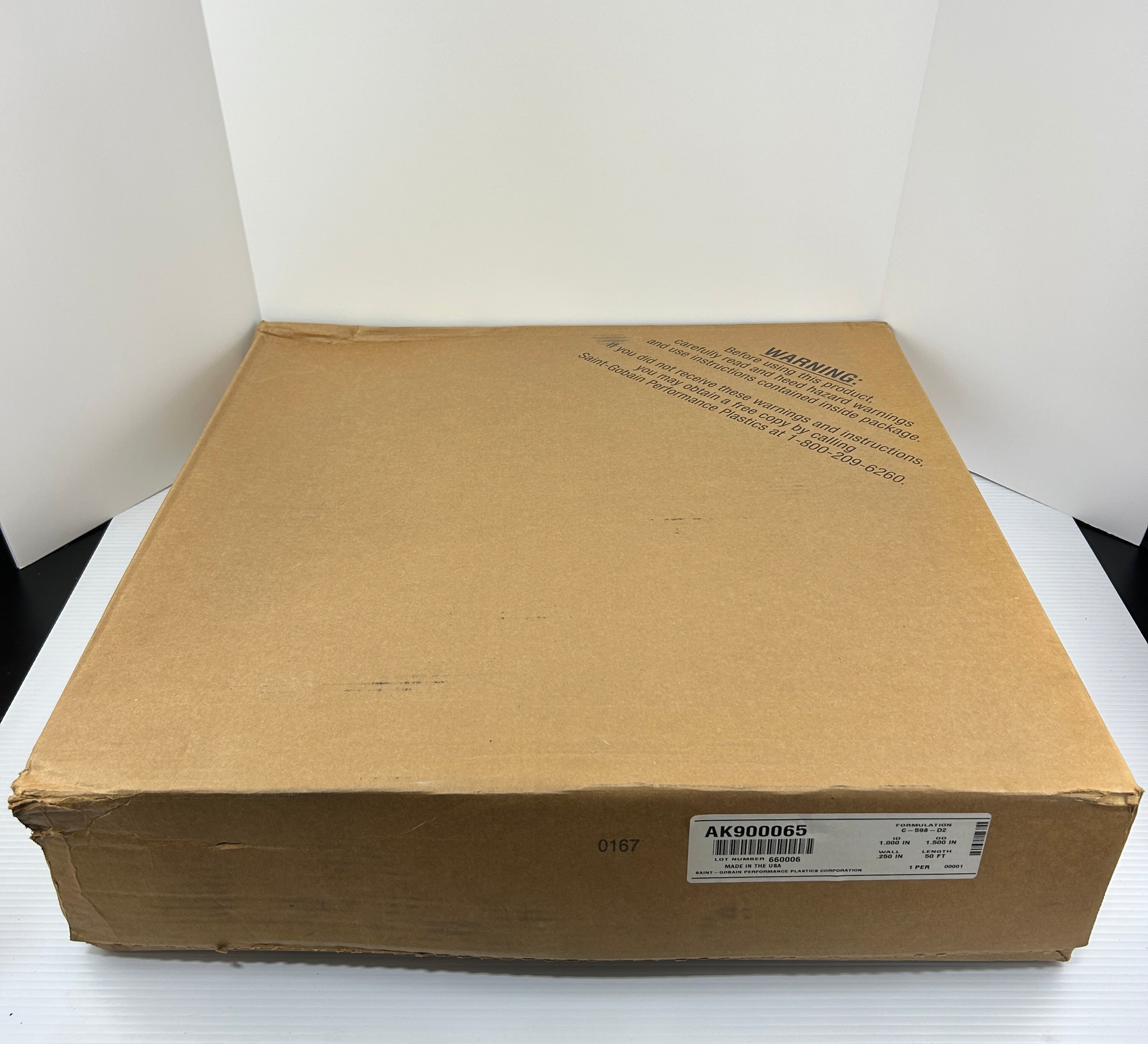 Saint-Gobain AK900065 Hose C-598-D2 Tubing Black 50 Ft. Long x 1" ID x 1.5" OD