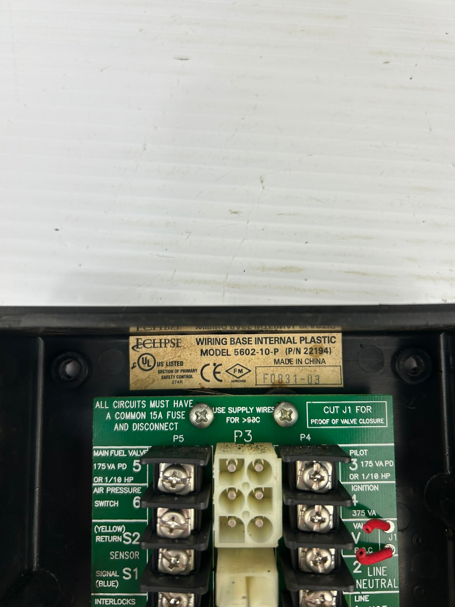 Eclipse 5602-10-P Internal Terminal Wiring Base 22194