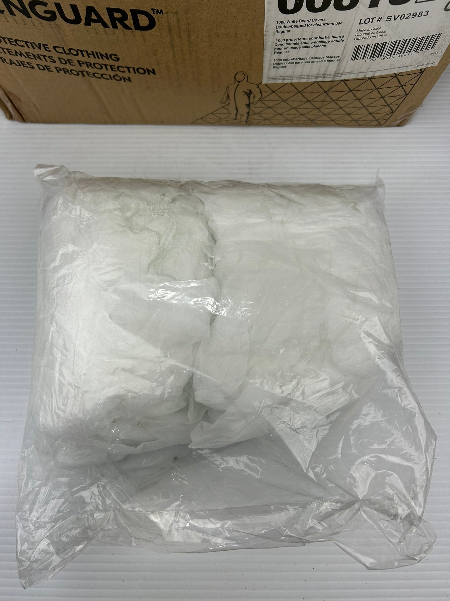 Kleenguard 66815 White Beard Cover A10 - Lot of 1000