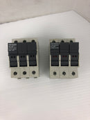 Allen-Bradley 1492-FB3C30-L Fuse Holder Ser. B 600V 30A 3P - Lot of 2