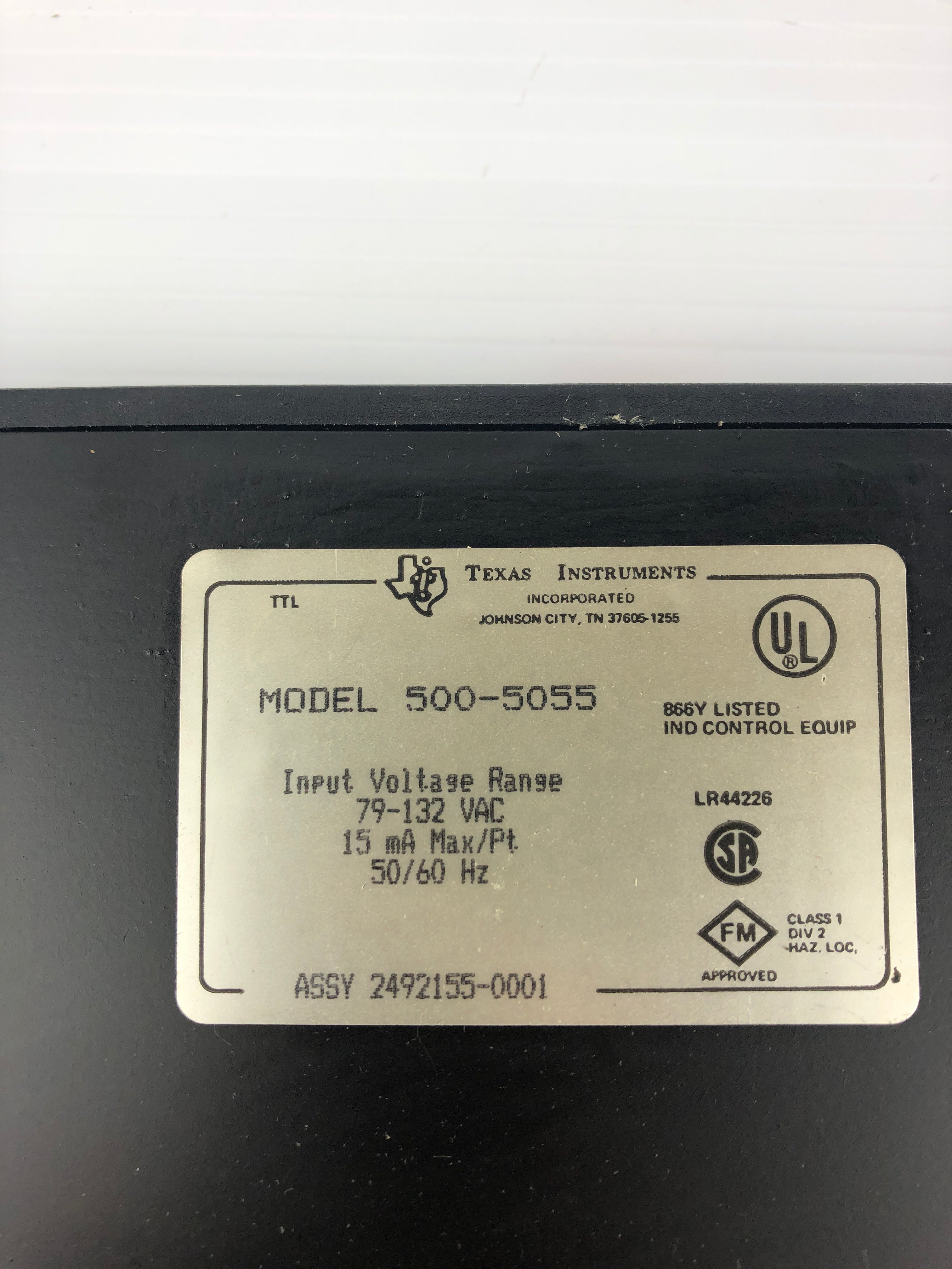 Texas Instruments 500-5055 Input Module 79-132VAC 15mA 32PT 50/60Hz