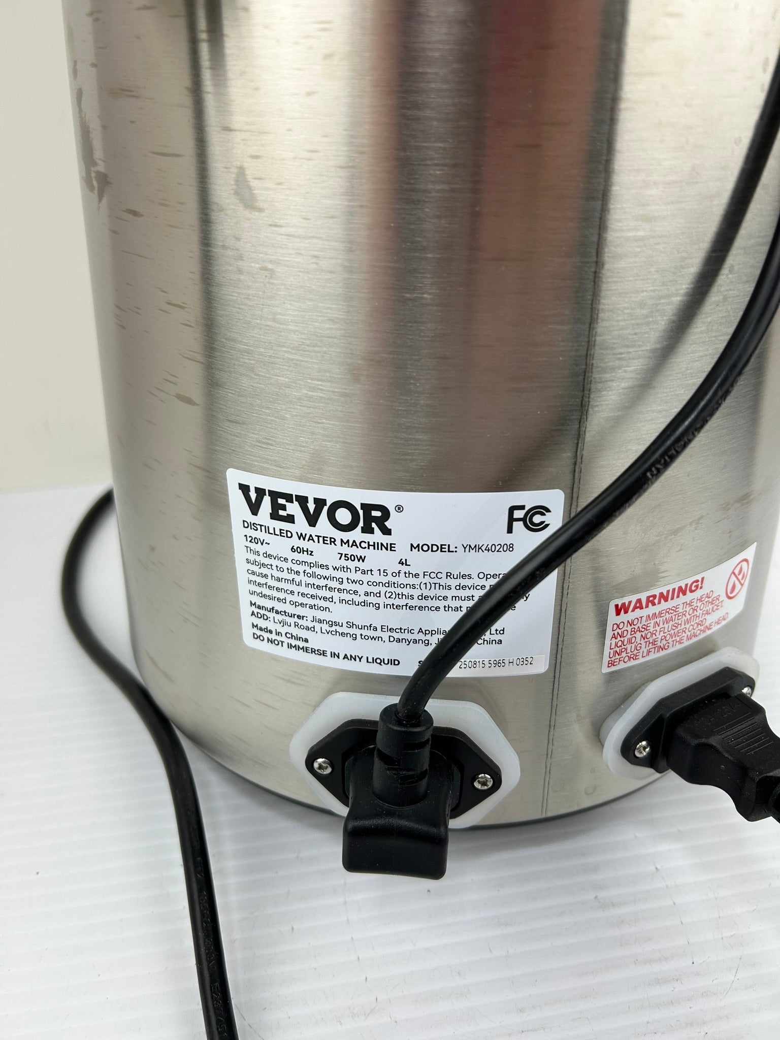 Vevor YMK40208 Distilled Water Machine 120V 60Hz 750W 4L