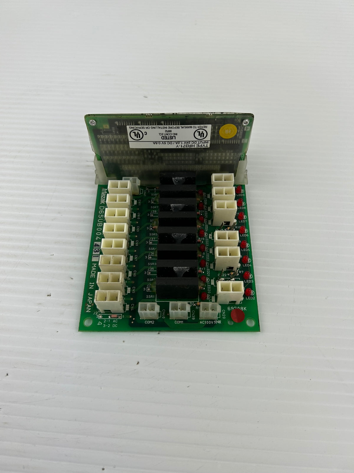 Mazak HR371-Y CNC Relay Output Board D65UB004 24V 1.2A PCB