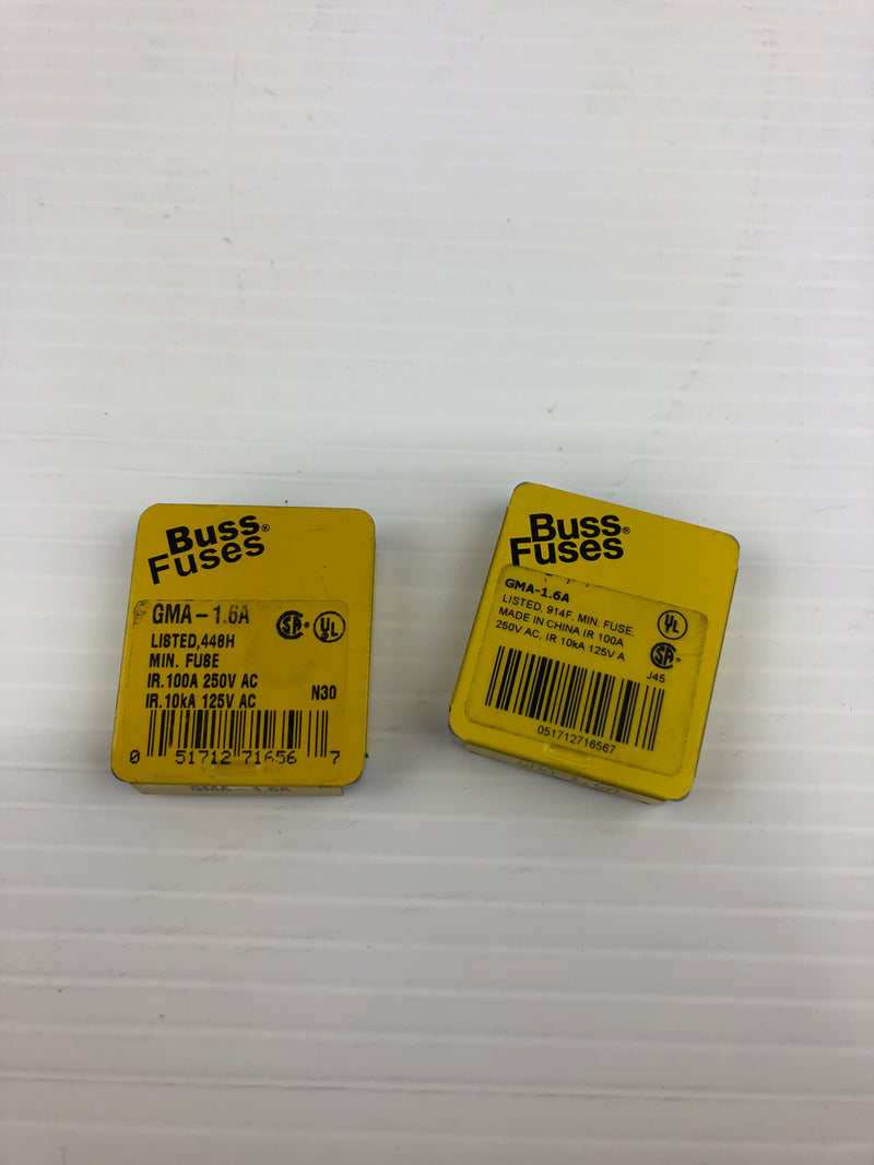 Buss Fuses GMA-1.6A Mini Fuse - Lot of 9