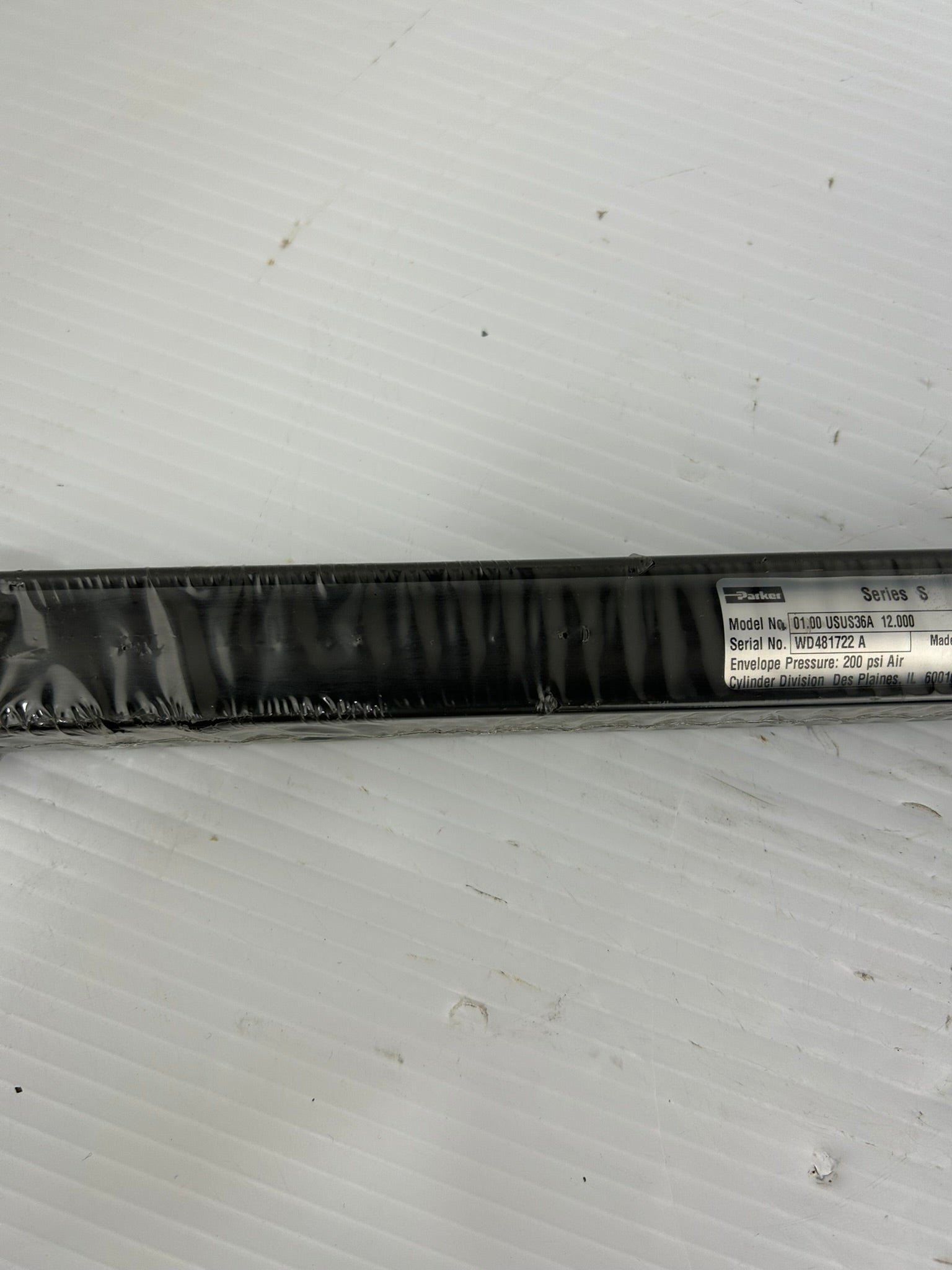Parker 01.00 USUS36A 12.000 Series S Pneumatic Cylinder 200 PSI Made in USA