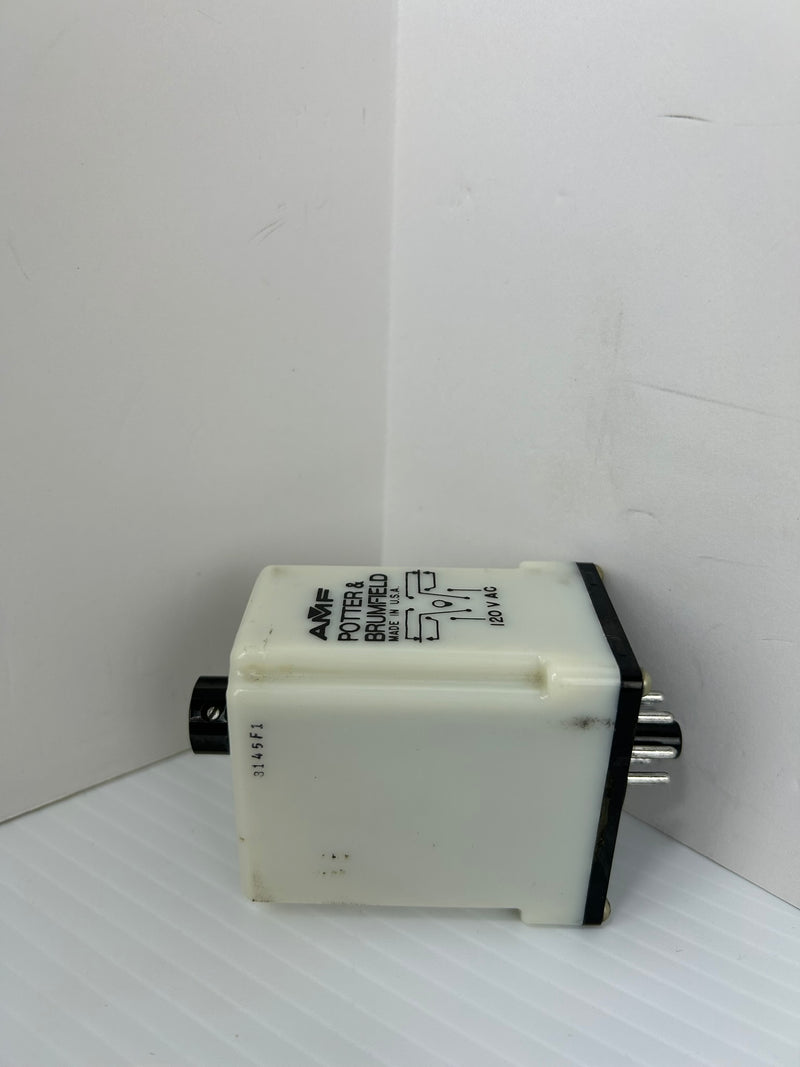 Potter & Brumfield CKB-38-70060 AMF Time Delay Relay 0.6-60 Sec. 120VAC 10A