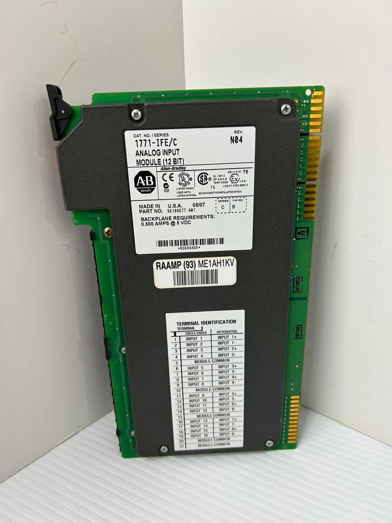 Allen-Bradley 1771-IFE Analog Input Module Series C Rev N04