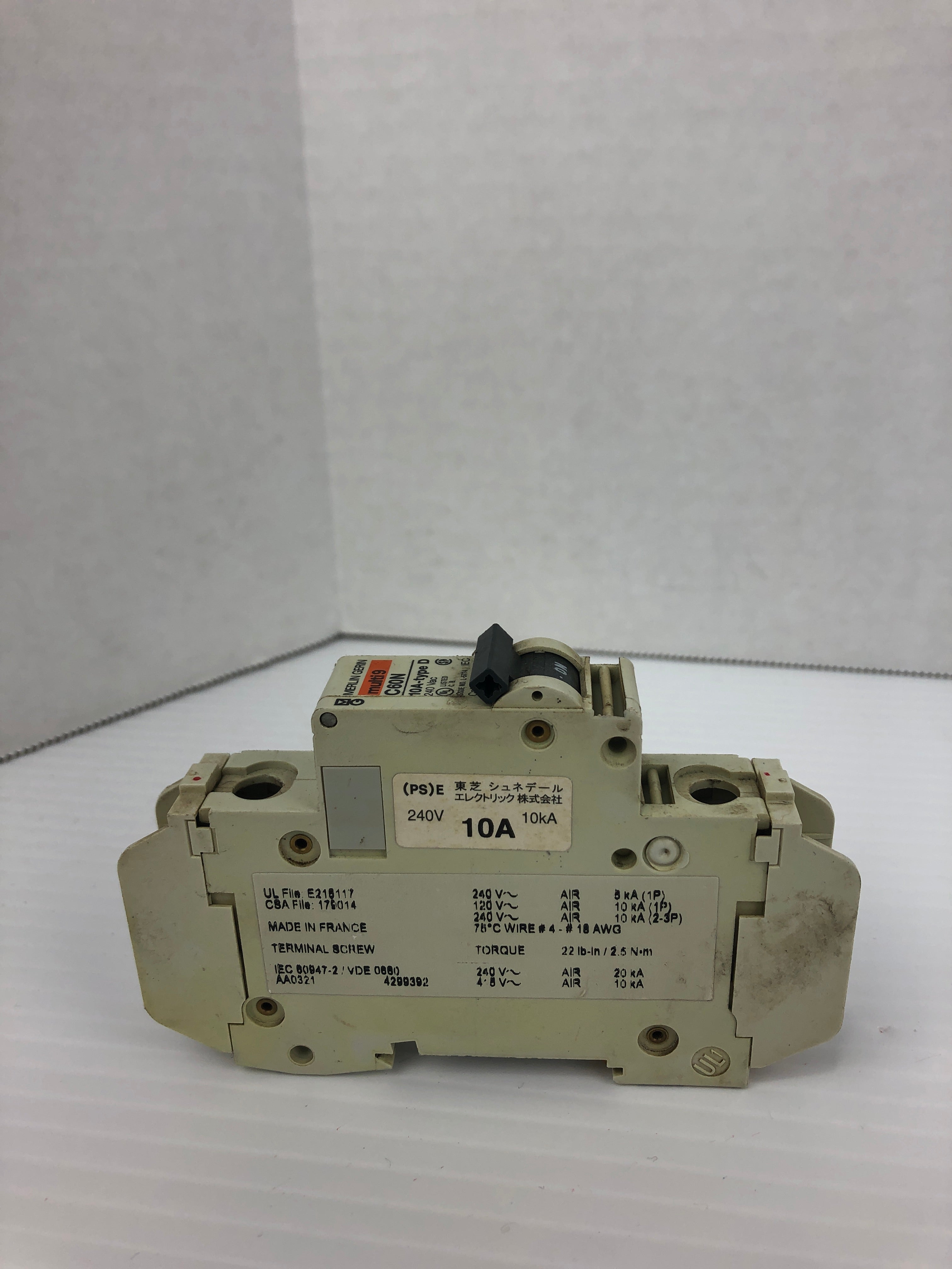 Merlin Gerin C60N Circuit Breaker Multi 9 Type D 10A 1P