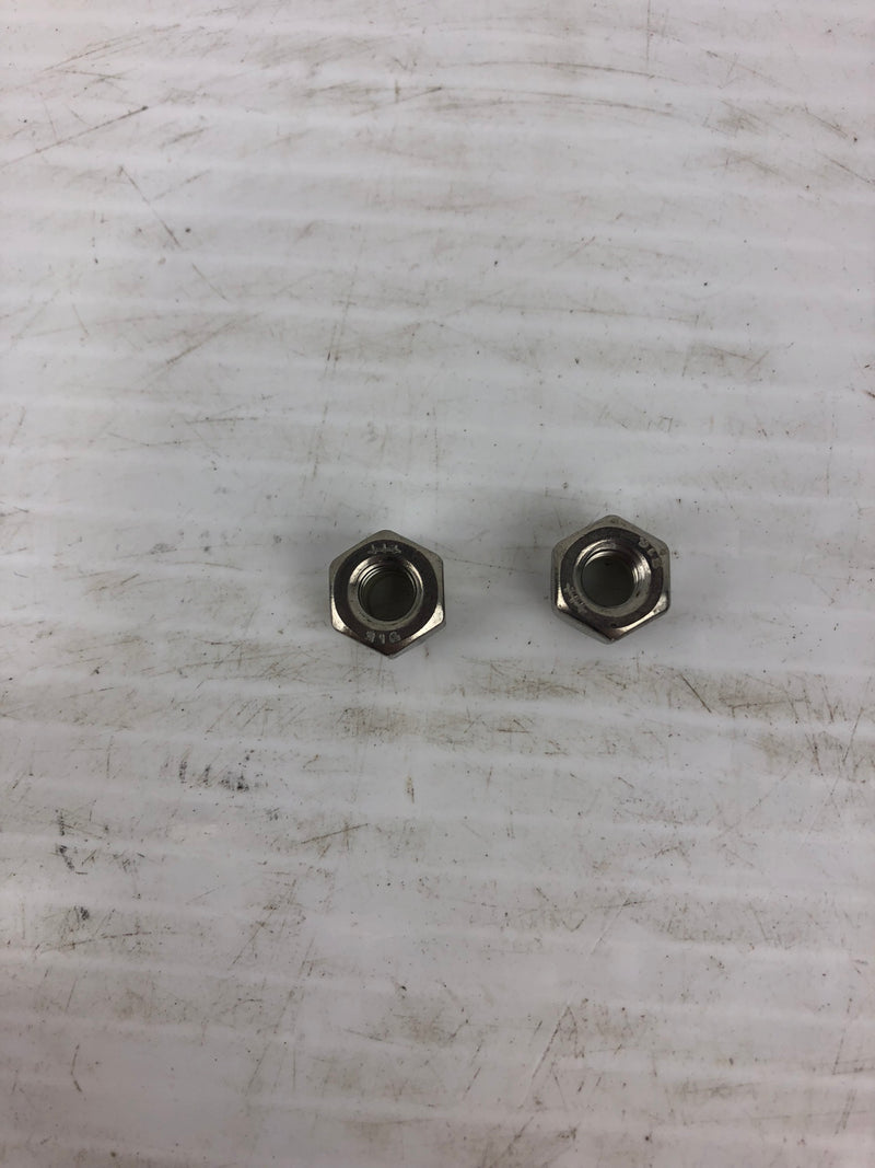 AS008053 Hex Lock Nut 1/4" - Lot of 2