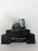 Omron G2R-2-SND Relay with Base 1447C 5A 250V