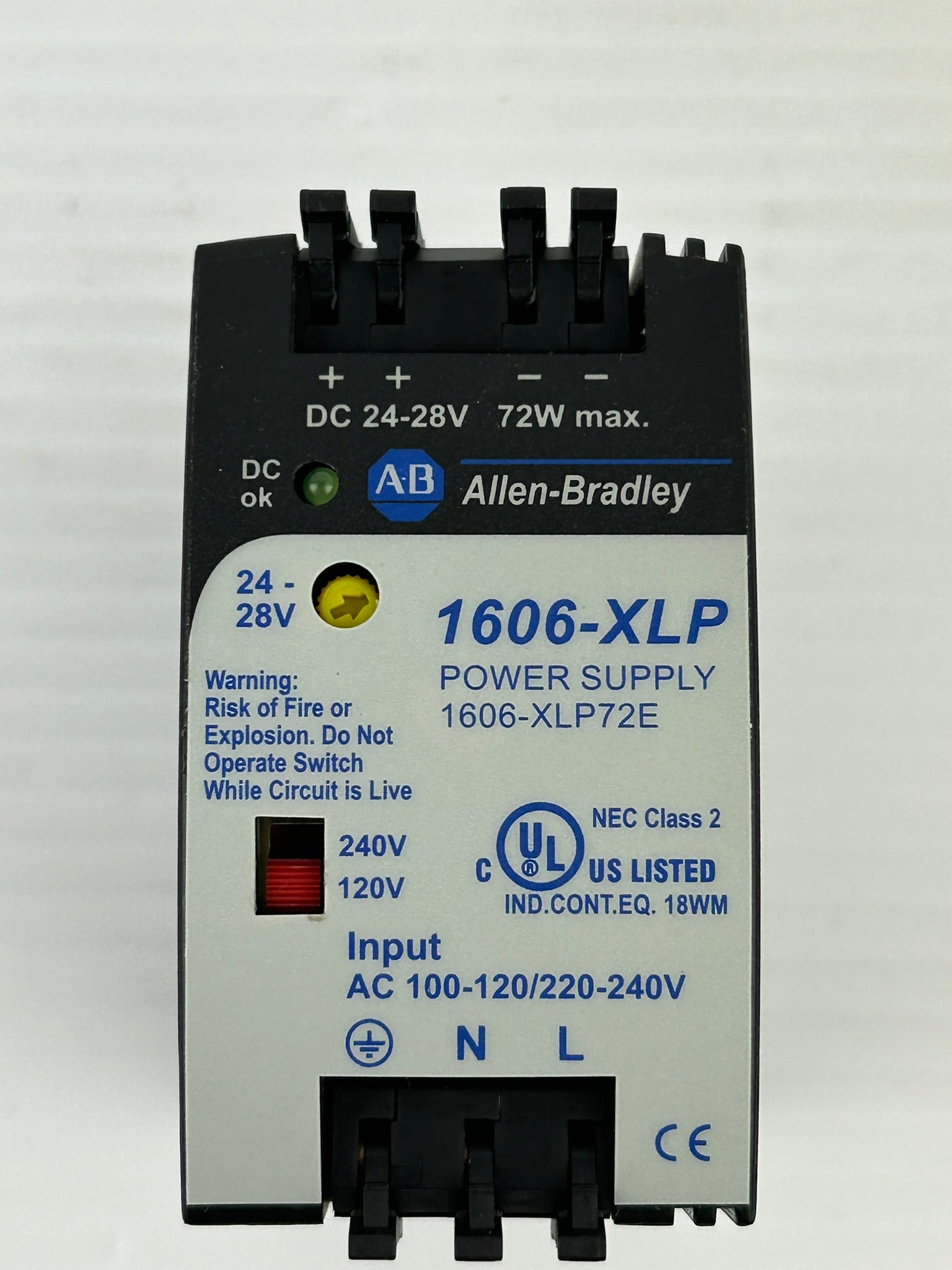 Allen Bradley 1606-XLP Power Supply 1606-XLP72E Series A 24-28V