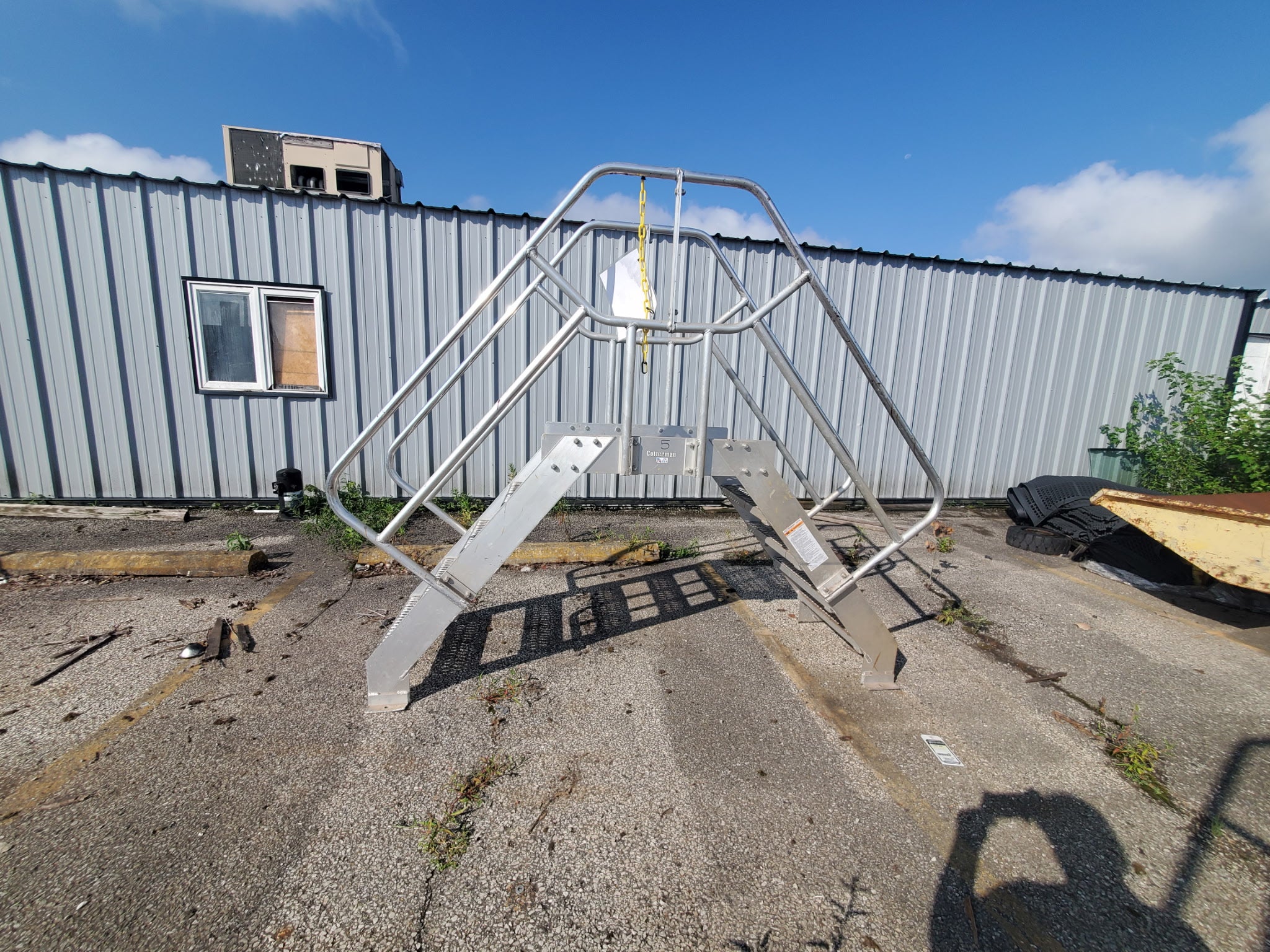Cotterman Aluminum Crossover Bridge Ladder Platform Stairs & Handrails 91" L
