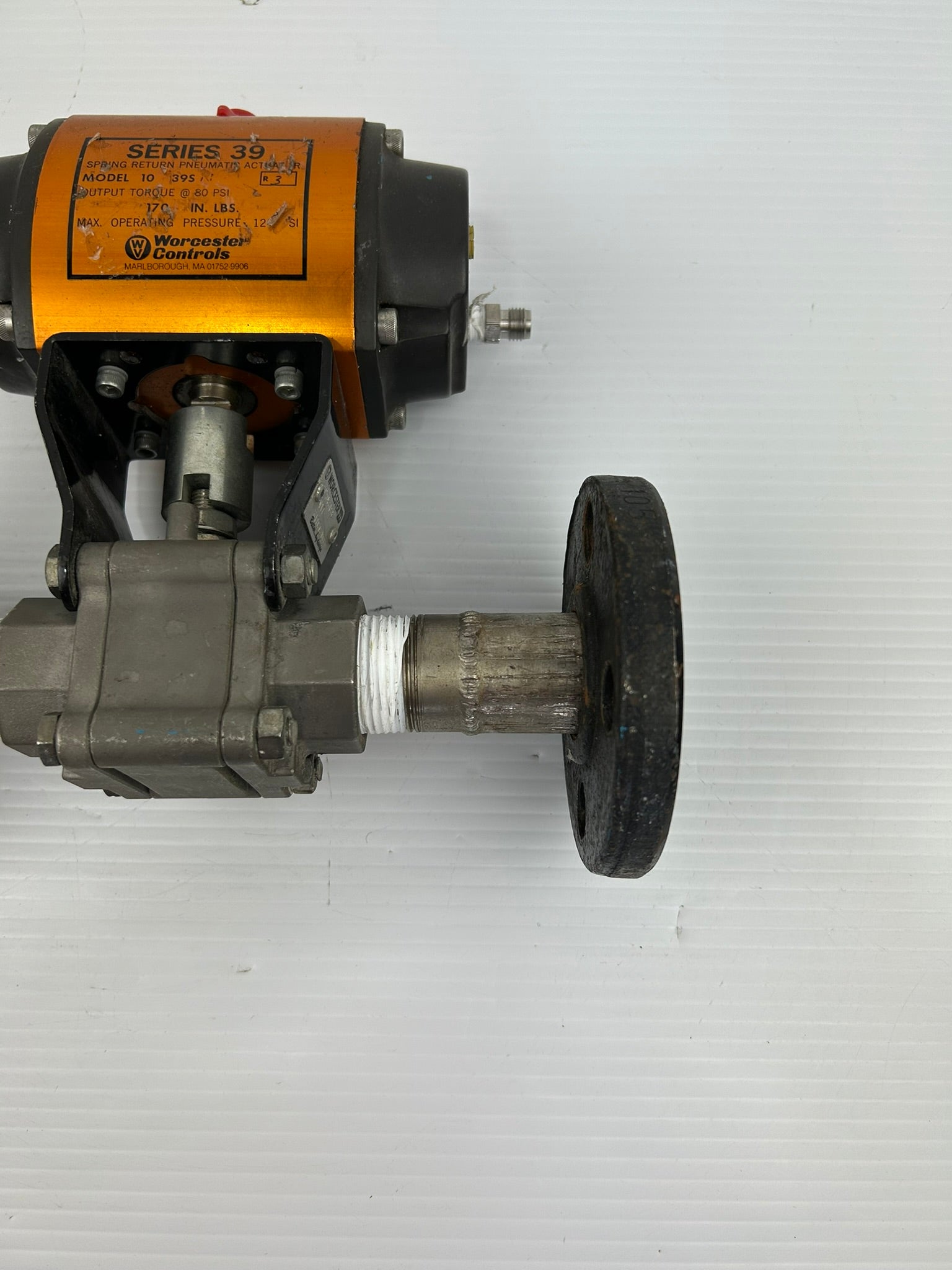 Worcester Controls 1039SNR3 Pneumatic Actuator Series 39 120PSI 170IN-LBS