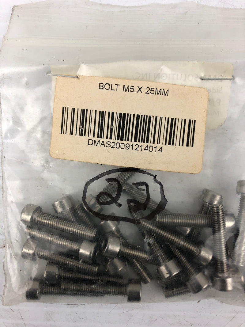 DMA Solutions DMAS20091214014 Bolts M5X25MM - Lot of 30