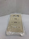 Leviton P38-T Ivory Three Toggle / One Duplex Combo Wall Plate - Lot of 2