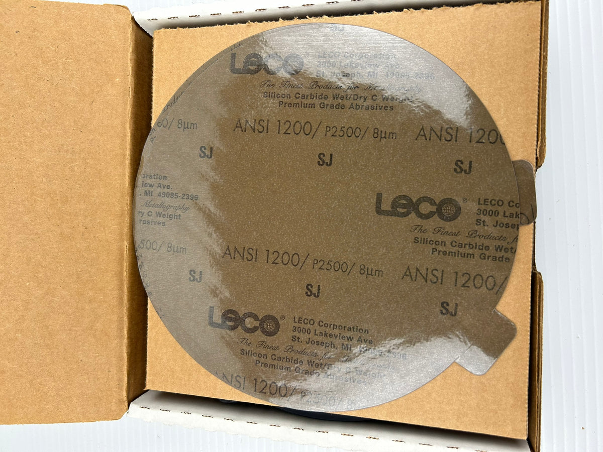 LECO 810-034-100 8" 1200 Grit Silicon Carbide PSA Discs 100 Count