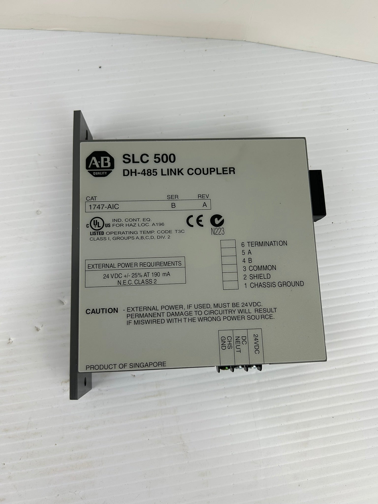 Allen Bradley 1747-AIC Accessory DH-485 Link Coupler Module Ser B Rev A - USA