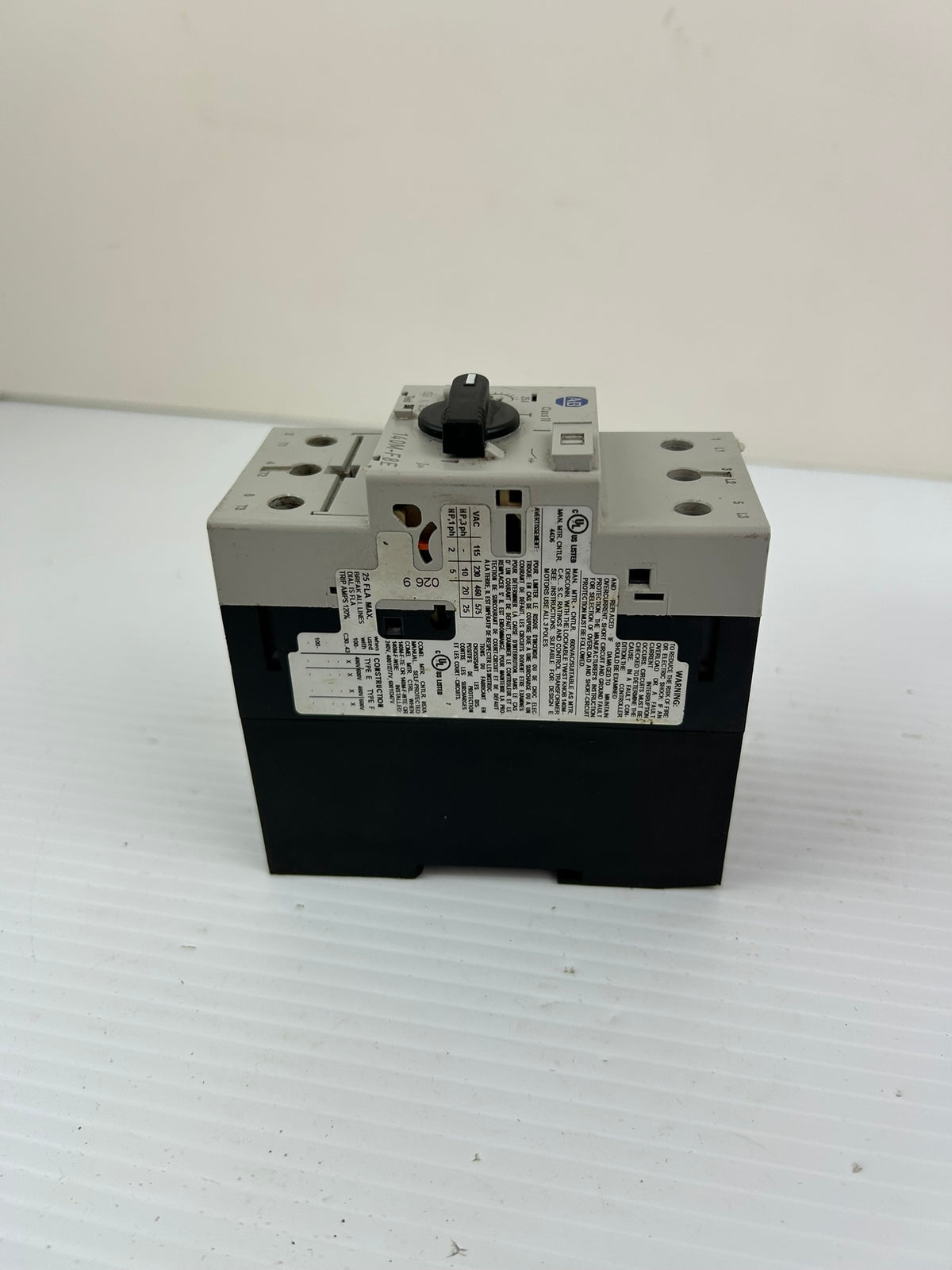Allen-Bradley 140M-F8E-C25 Motor Protection Circuit Breaker Series C 18-25A 3PH