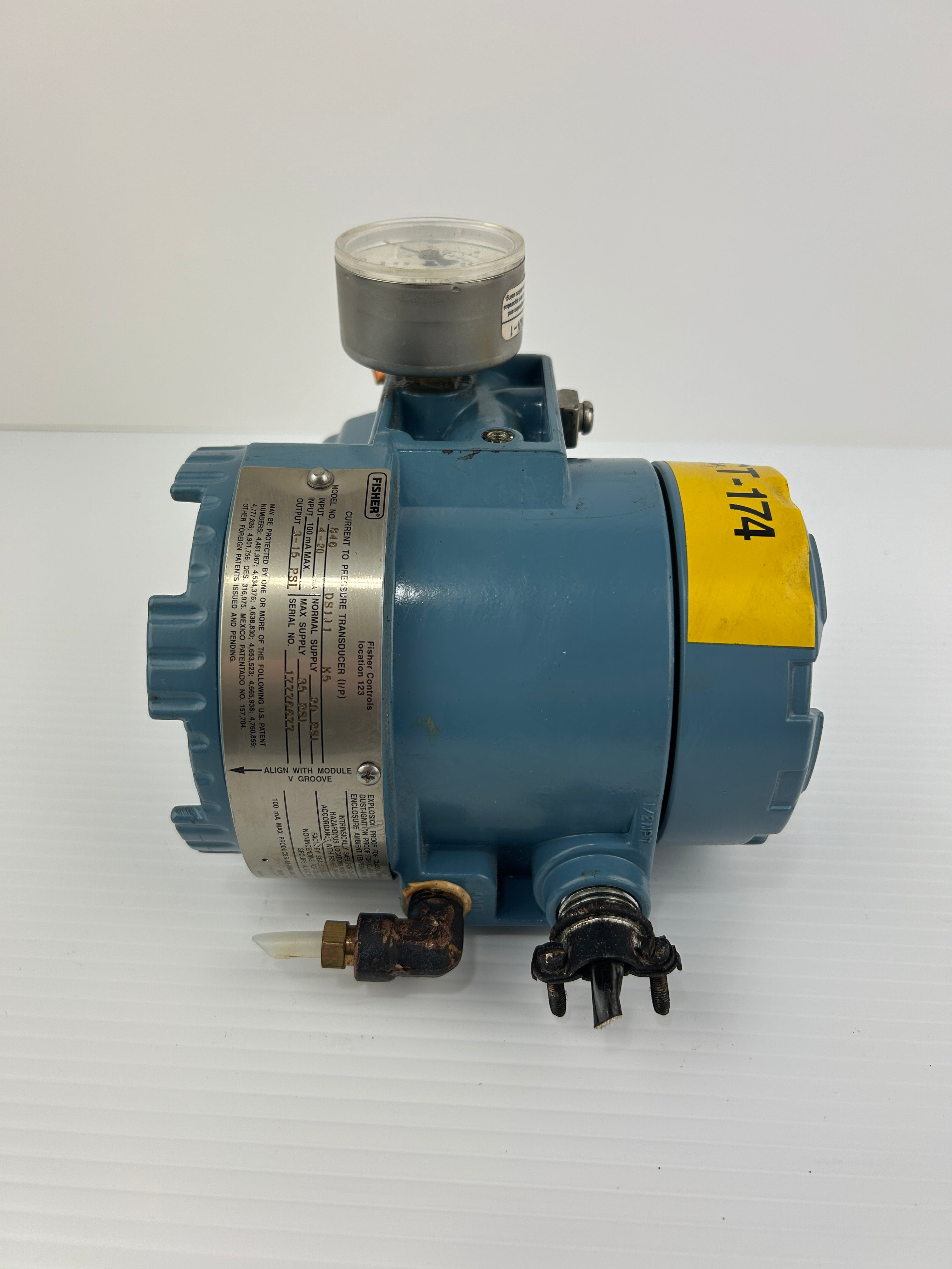 Fisher Rosemount 846DS1J1K5 Current to Pressure Transducer 3-15 PSI 846 DS1J1 K5