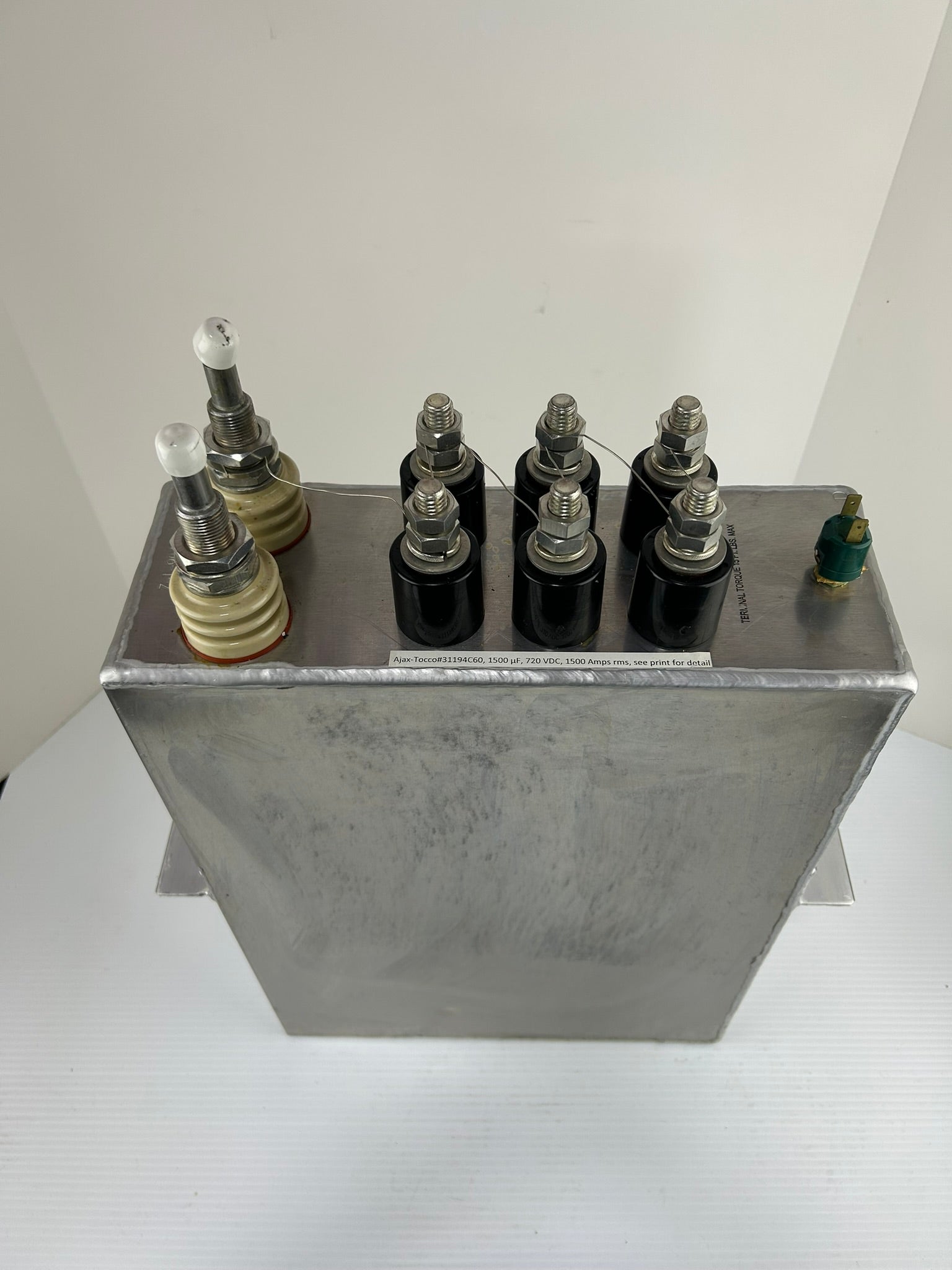 Ajax TOCCO 31194C60 1500uF 720VDC High Energy Capacitor Assembly
