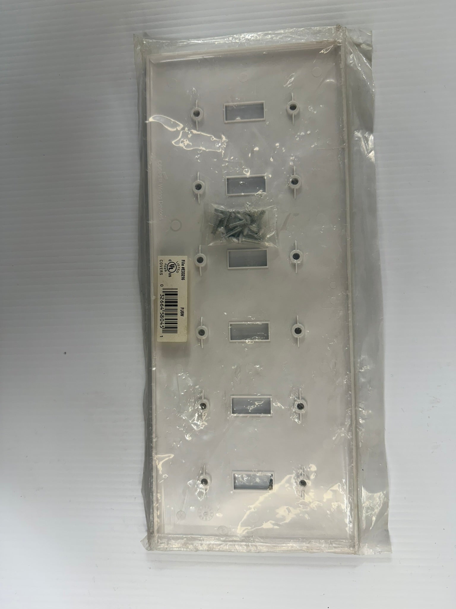 Cooper Wiring 6-Gang Toggle Switch Plate 2156W White