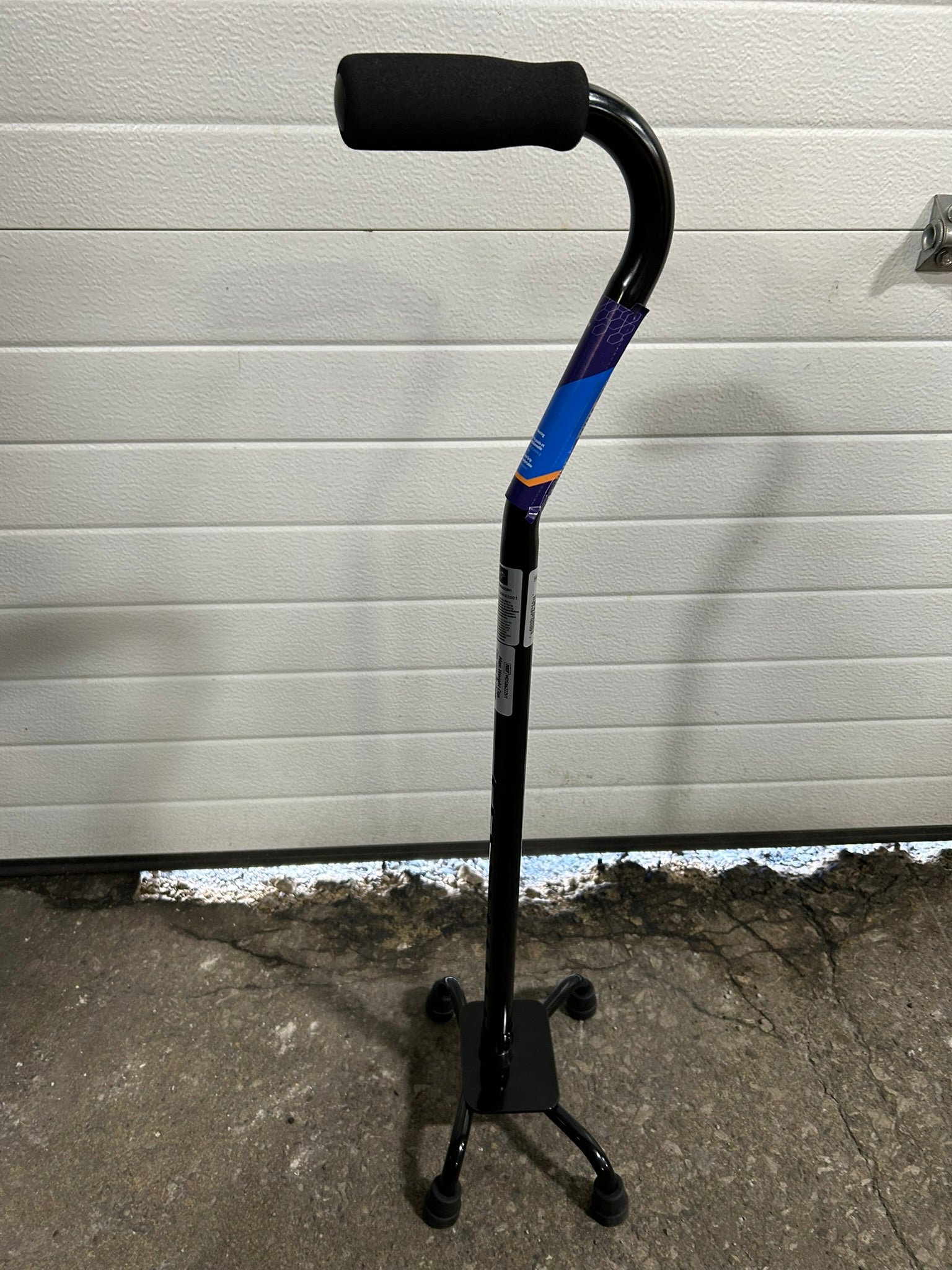 Medline MDS86222H1 Quad Cane Black - Max Weight 300 LB