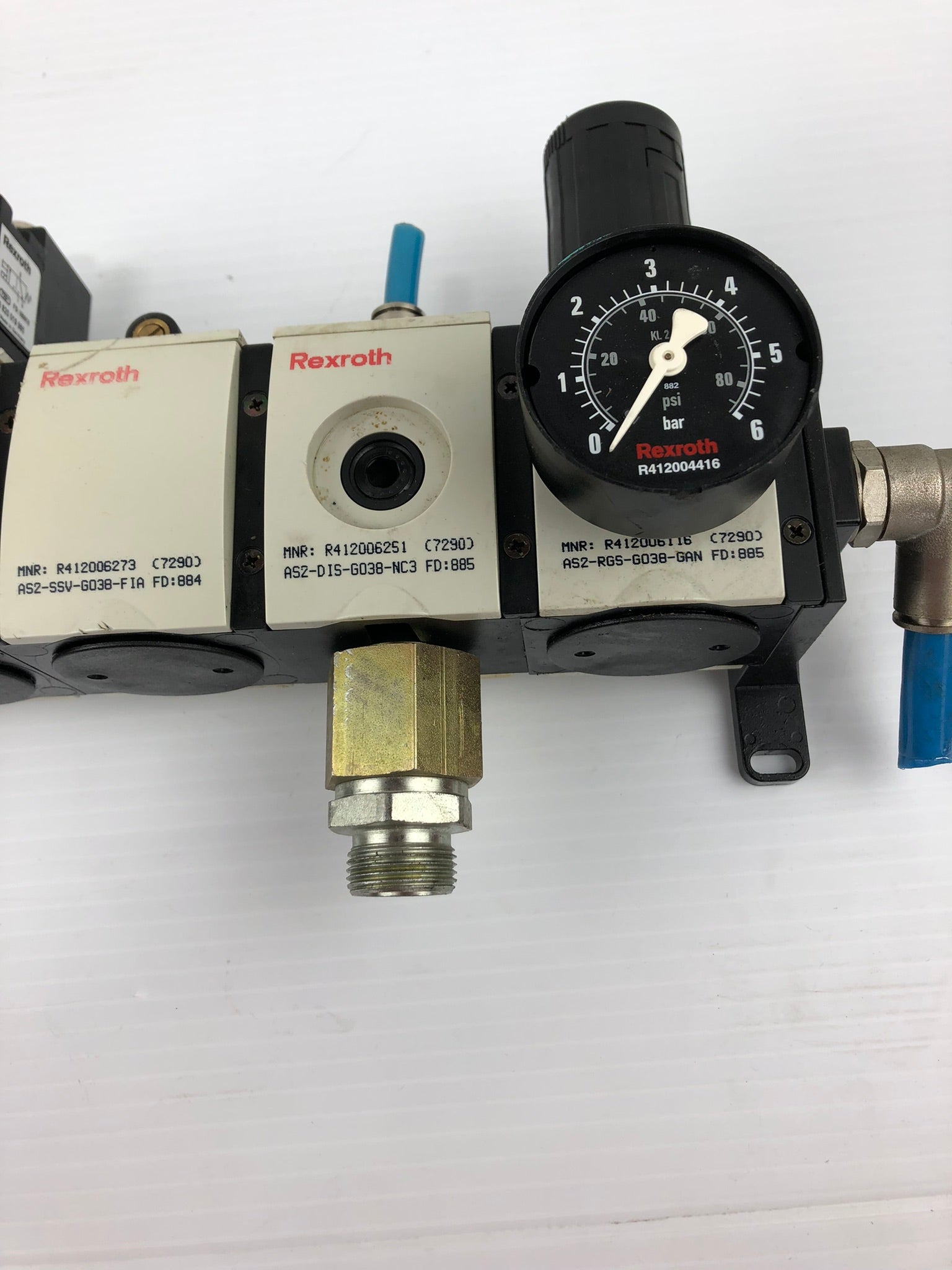 Rexroth Pneumatic Pressure System with Gauges and Lubricators 7290-885