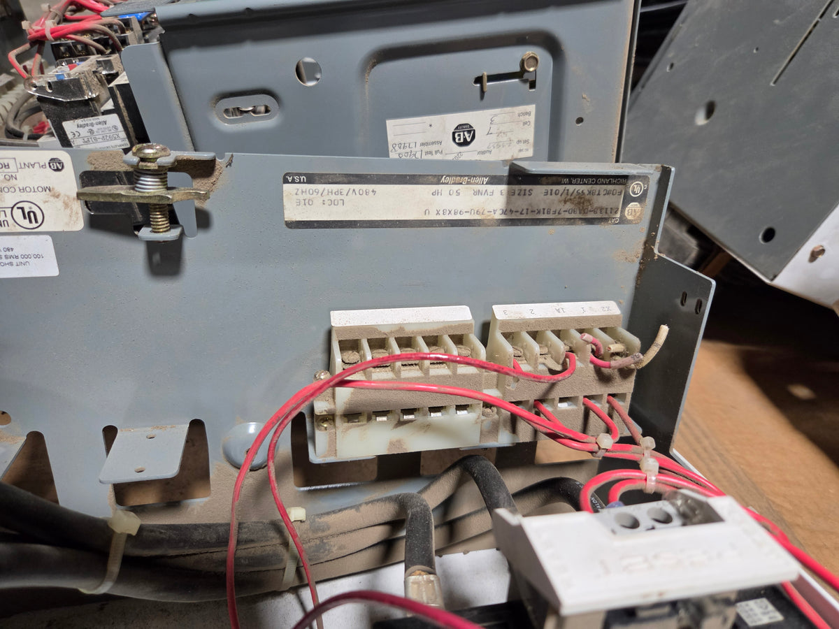 Allen-Bradley MCC Bucket 2113B 50HP Size 3 FVNR 3PH 480V 100A Breaker - No Door