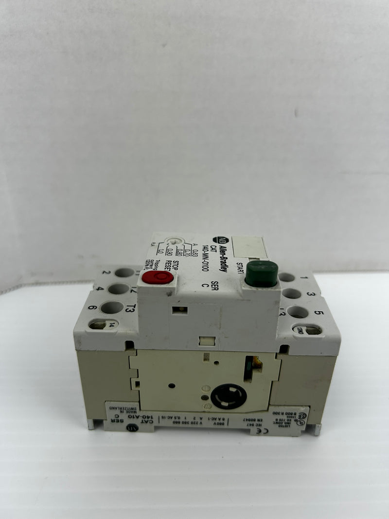 Allen-Bradley 140-MN-0100 Motor Starter Ser. C 600V 2.5A 3PH 8kV - Lot of 2