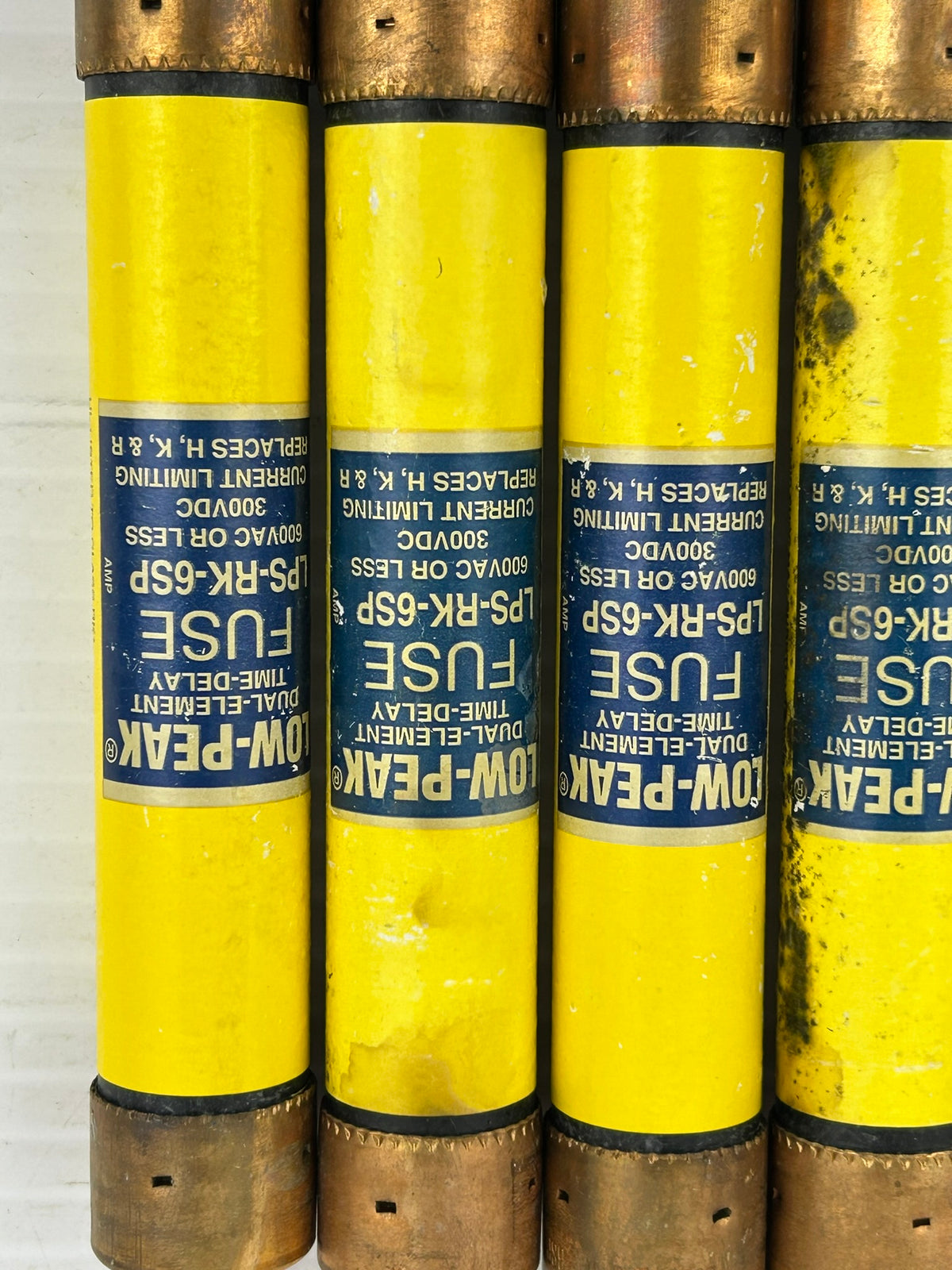 Bussmann LPS-RK-6SP Time-Delay Fuse 6A 600VAC 300 VDC - Lot of 6