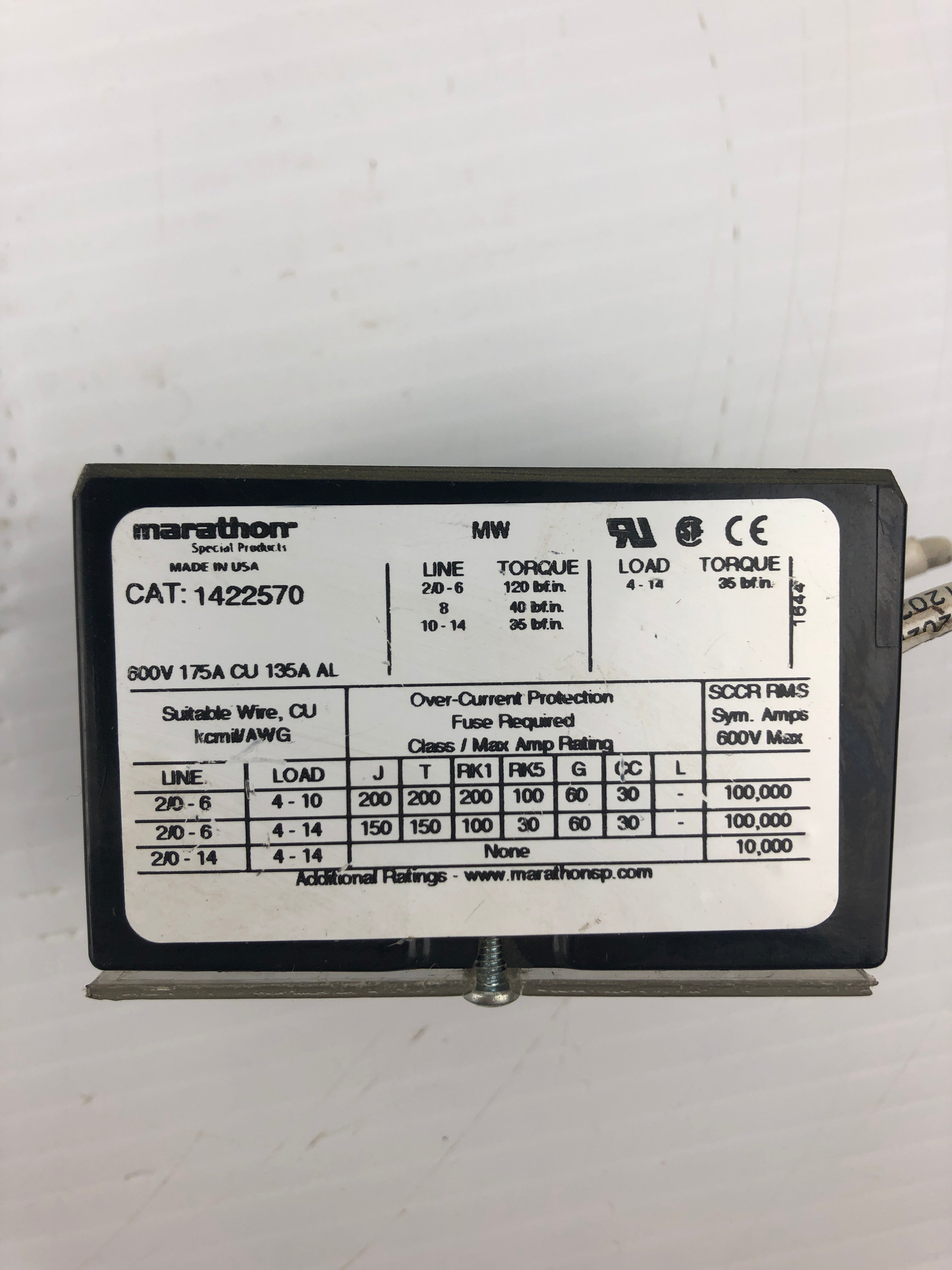Marathon 1422570 Terminal Block