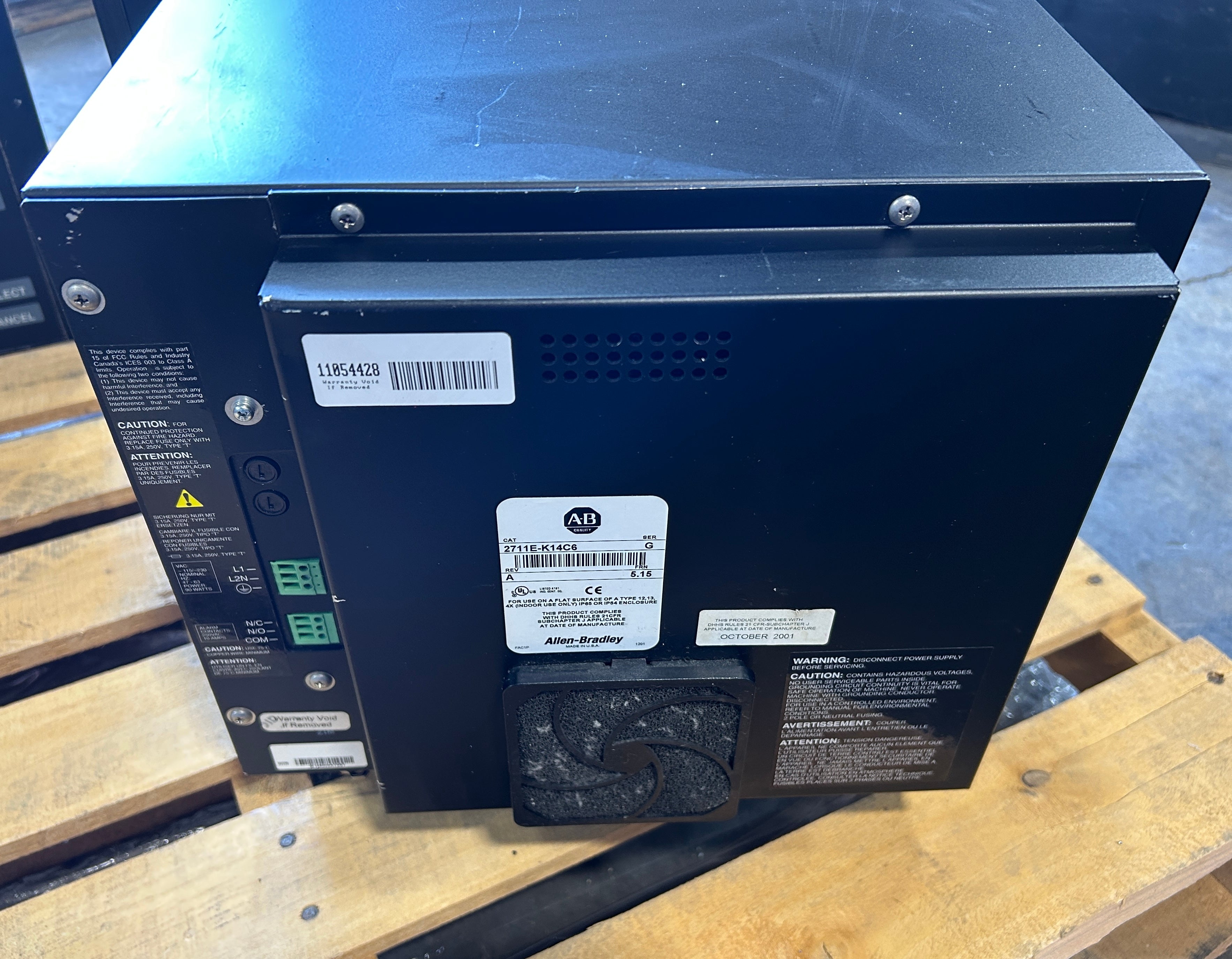 Allen Bradley 2711E-K14C6 PanelView 1400e Series G Rev A FRN 5.15 PLC Panel