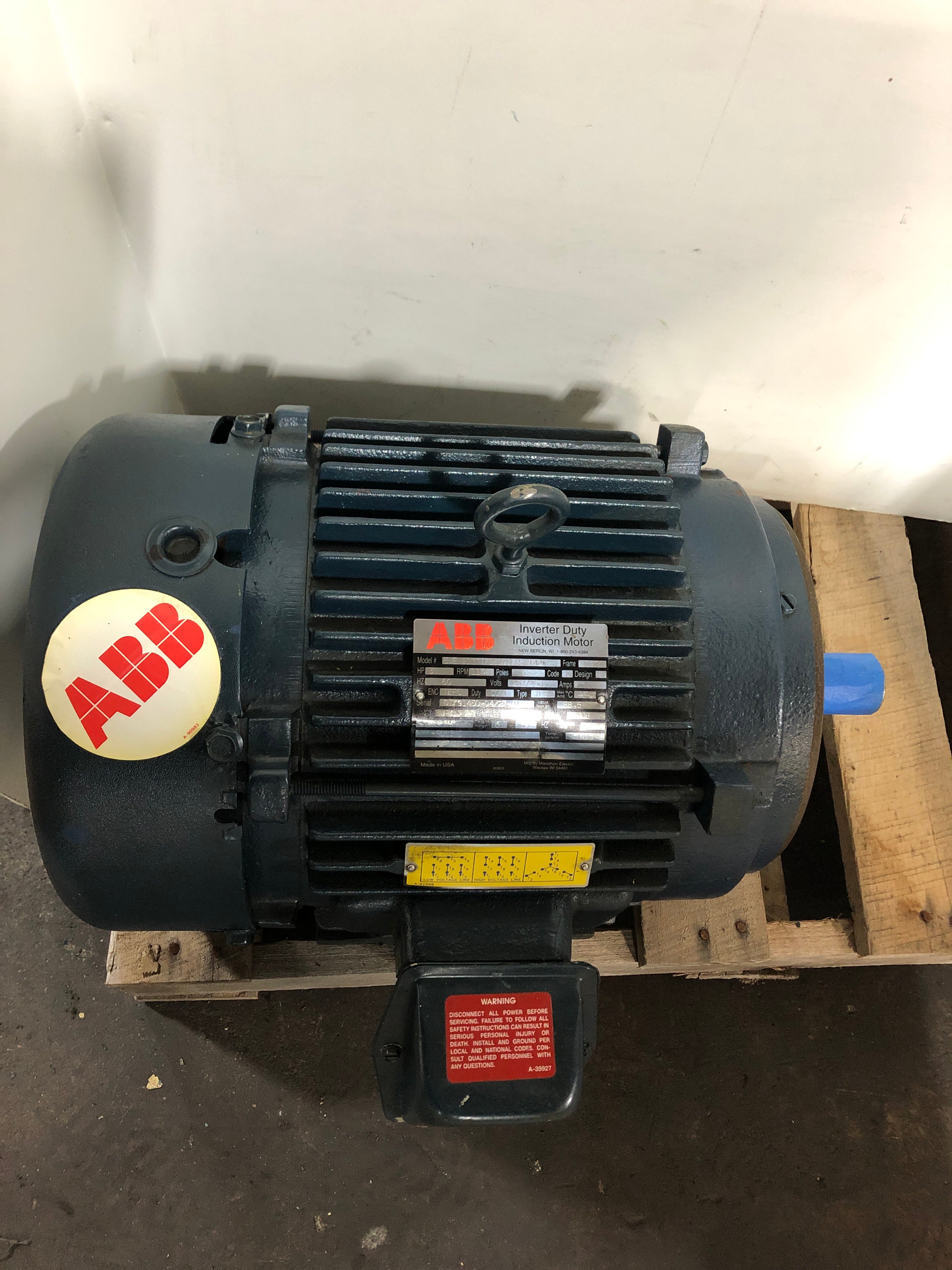 ABB 5VE 213TTFS6076ER R142 Inverter Duty Induction Motor 3HP 1174 RPM Type TFS