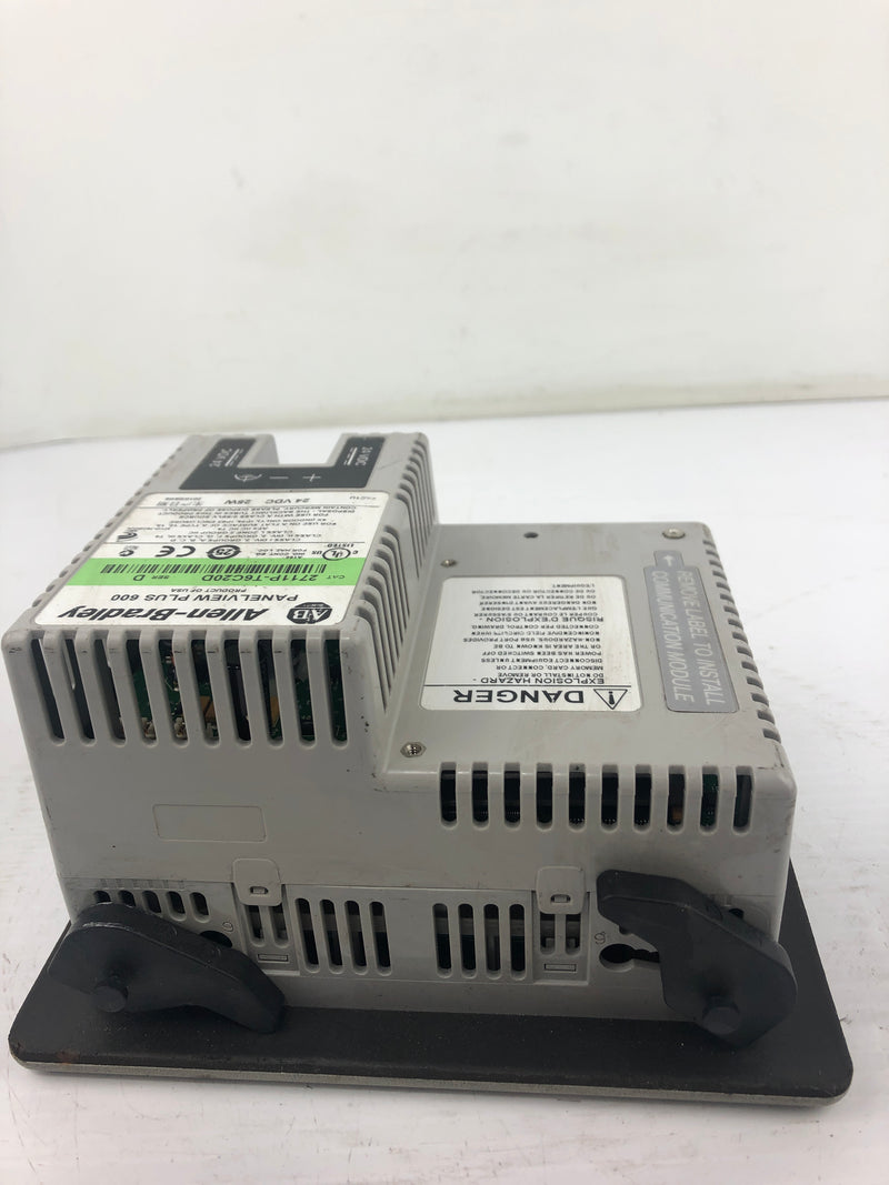 Allen Bradley 2711P-T6C20D PanelView Plus 600 Terminal Ser. D ~5.5" 24VDC 25W