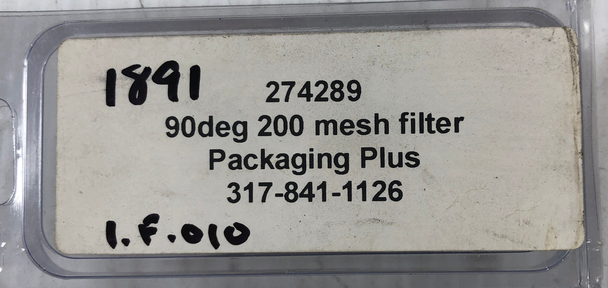 In Line Filter 90 Degree Assembly 274289